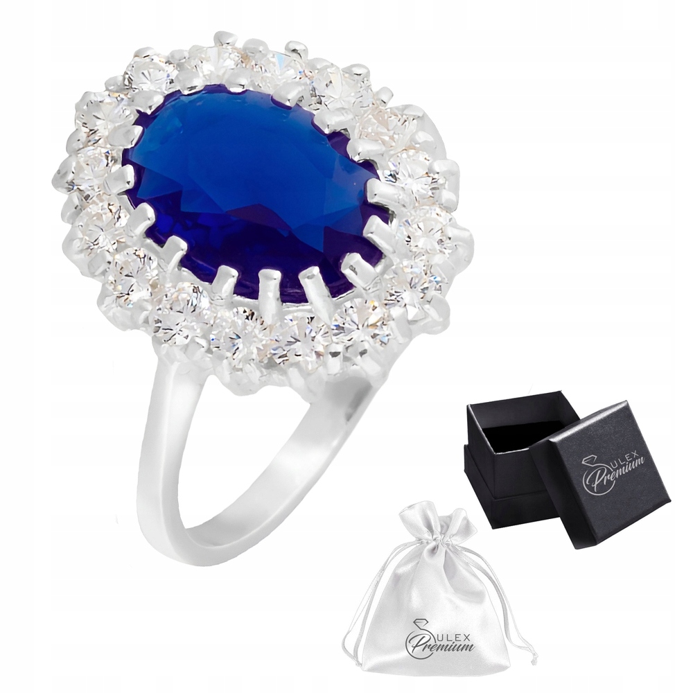 Prstýnek ryzost 925 Elegantní prsten Diana Safír| vel. 23
