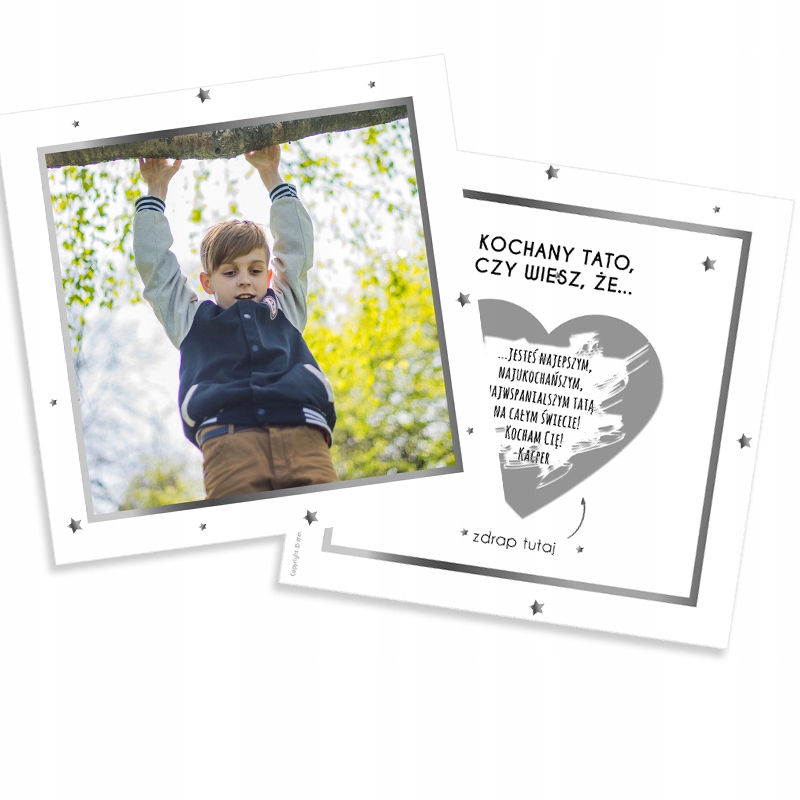 KARTKA ZDRAPKA DZIEŃ MATKI MAMY OJCA zdjęcie