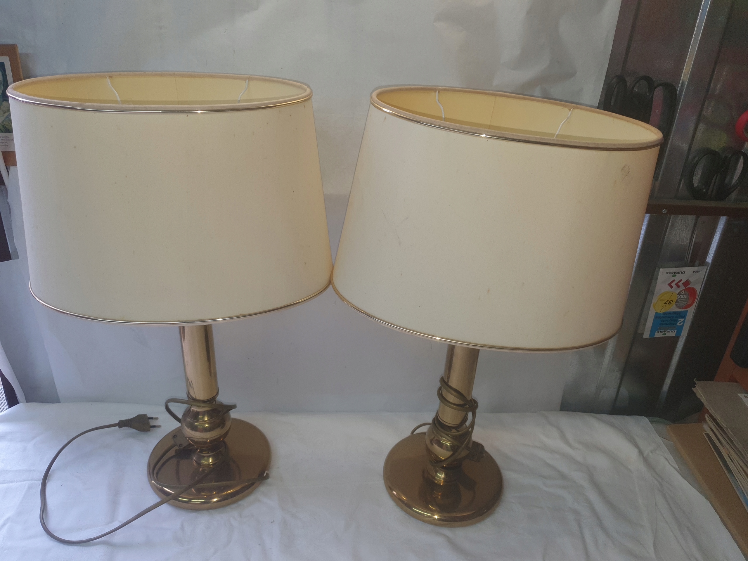 Lampy mosiężne Komplet dwóch sztuk