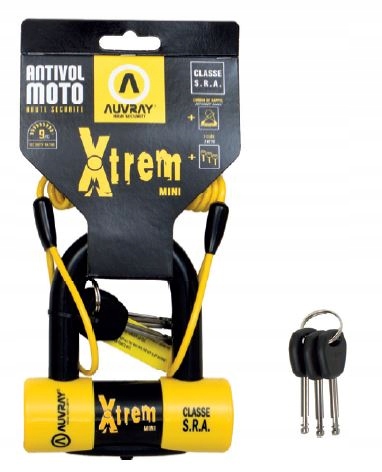 ЗАМОК AUVRAY XTREM С НАПОМИНАНИЕМ U LOCK 16 ММ