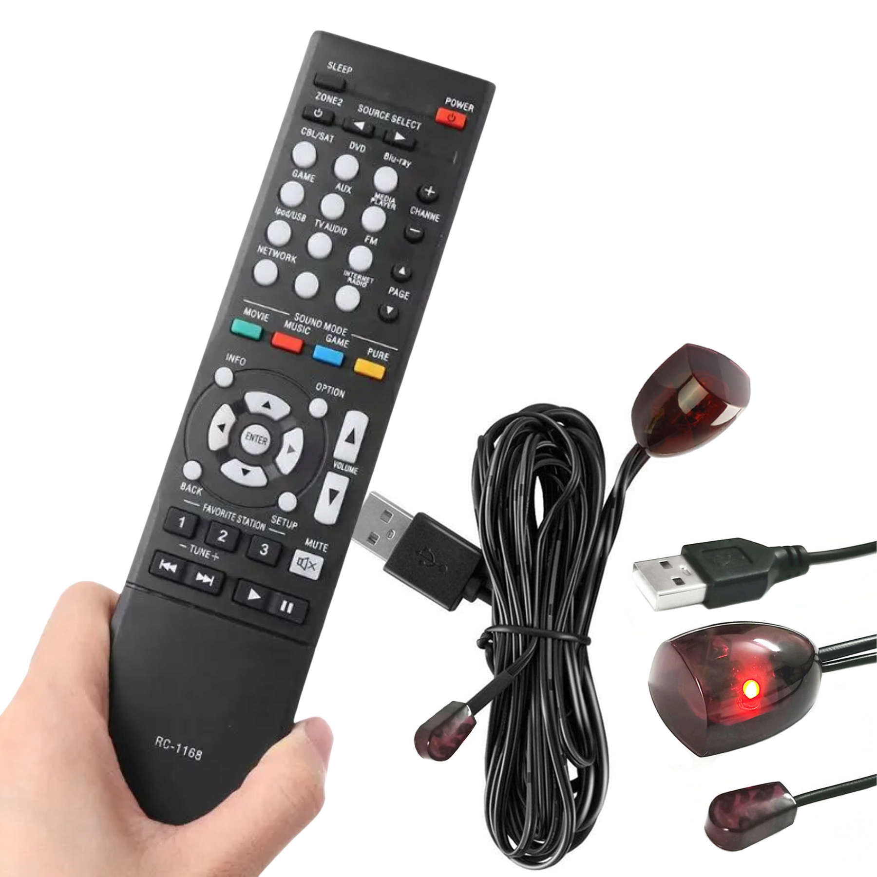 Dálkový Ovladač RC-1168 Pro Denon AVR-1713 AVR-1723 AVR-1911 Ir Kabel