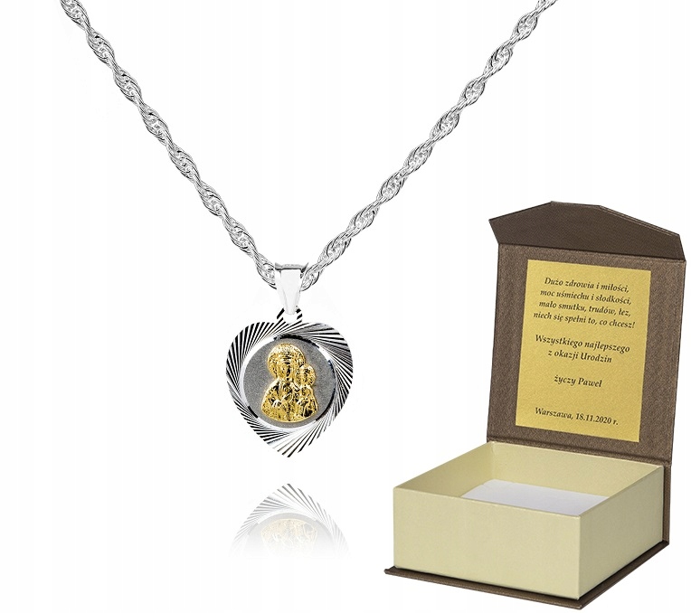 925 Stříbrný řetízek medailonek Dedikace 50 cm S1M9