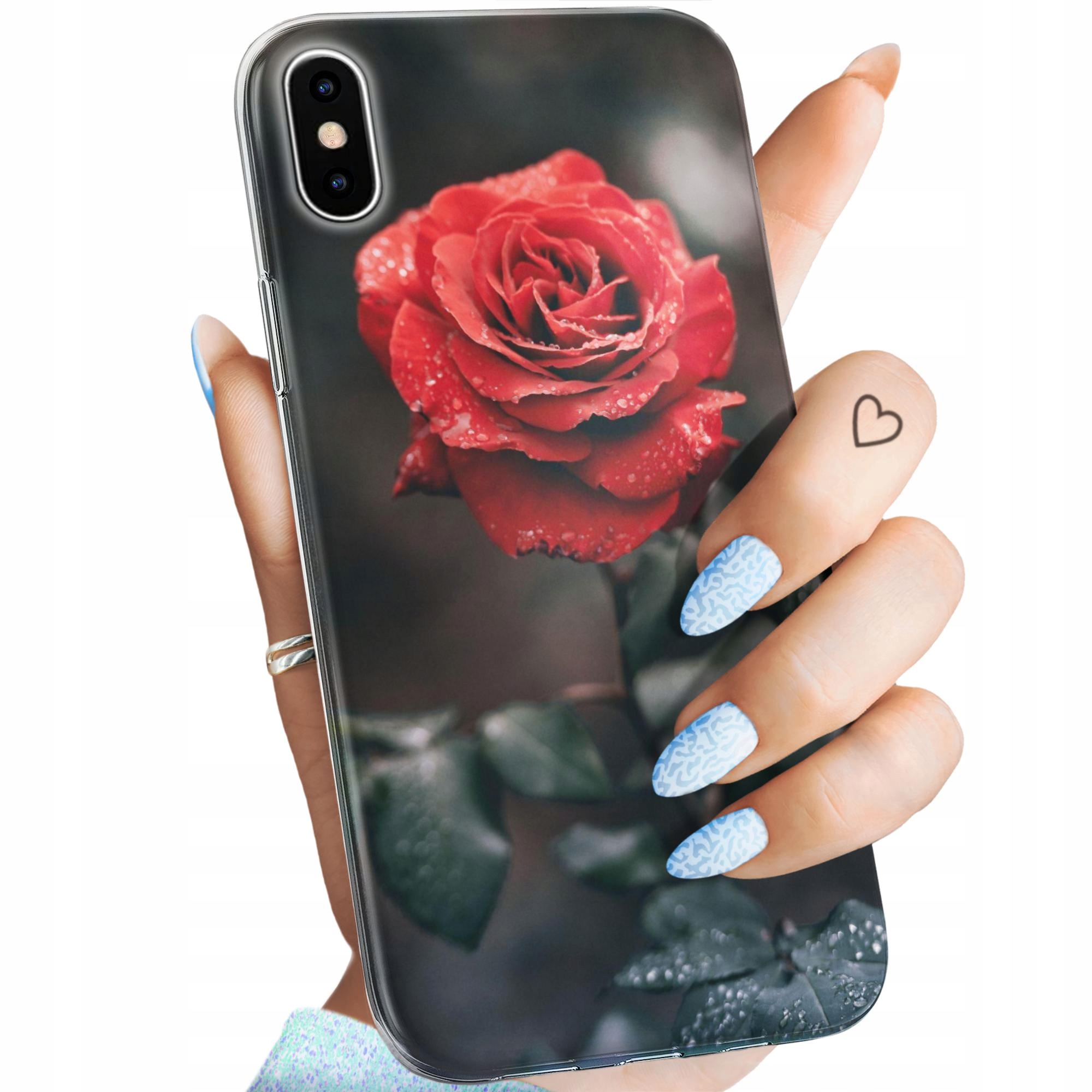 Etui Do Iphone Xs Max Róża Z Różą Rose Obudowa Pokrowiec Case