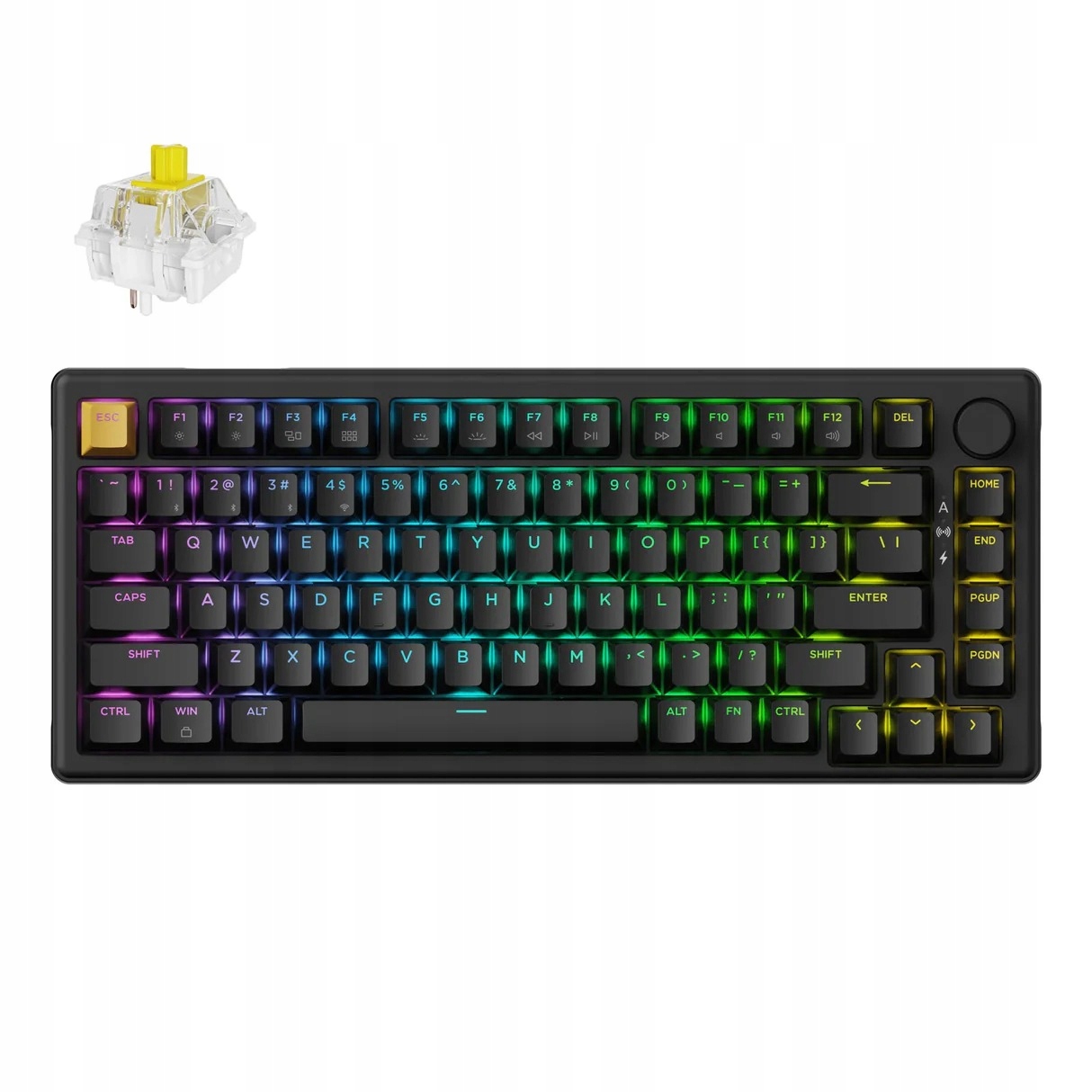 Bezdrôtová mechanická herná klávesnica Keychron J2 Qmk Switch Banana