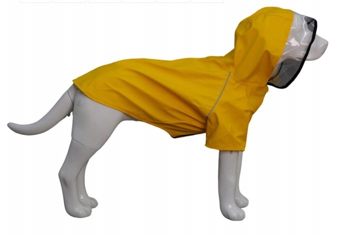 Voděodolná pláštěnka pro psa žlutá XL reflexní