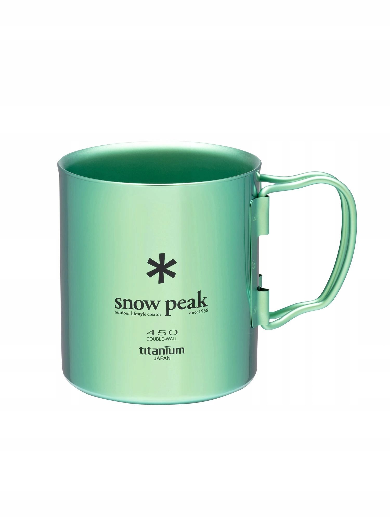 Kubek termiczny Snow Peak Titanium Double Wall 450 ml Mug green