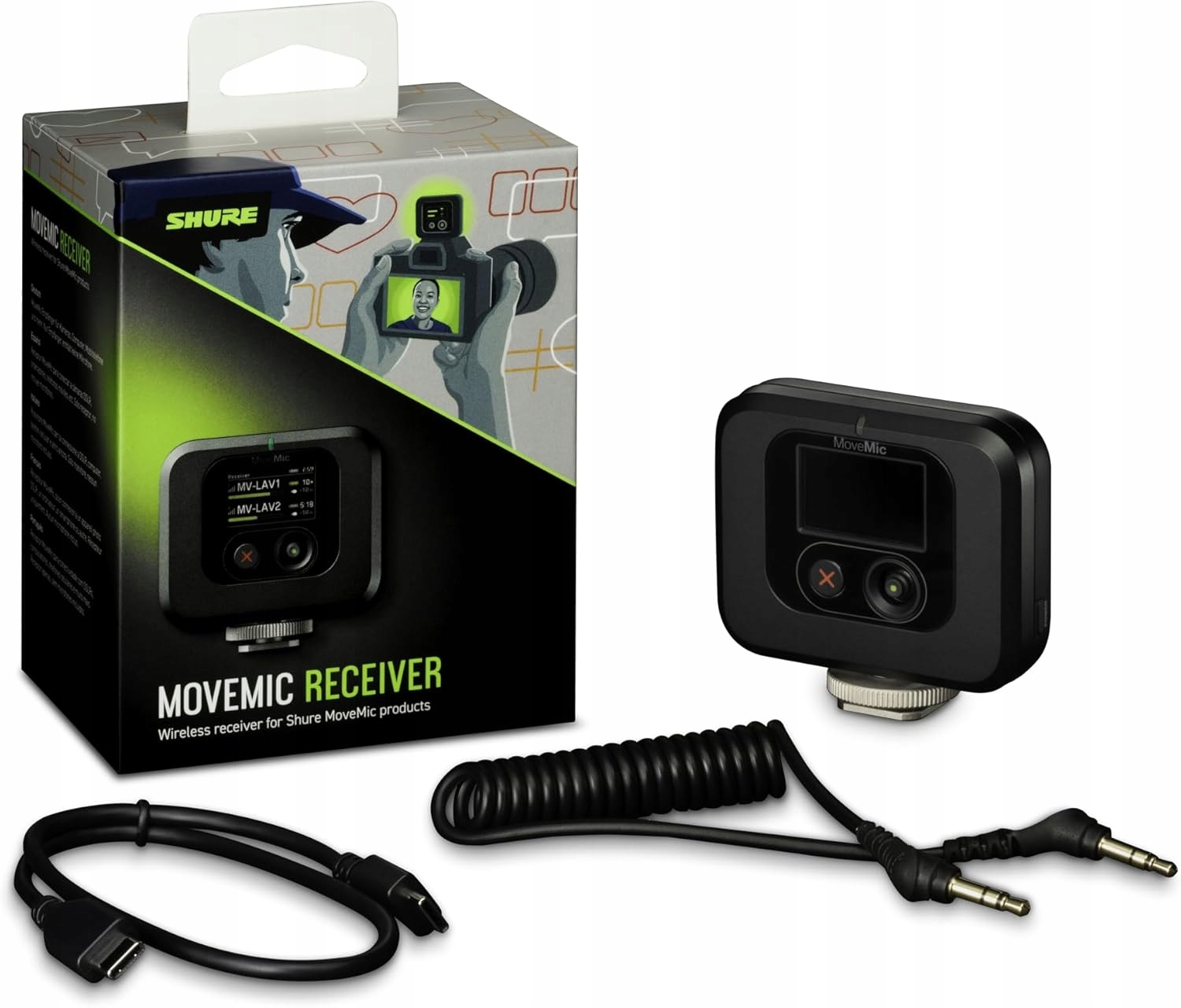 Shure MoveMic Receiver – digitální bezdrátový kamerový přijímač MV-R-Z6