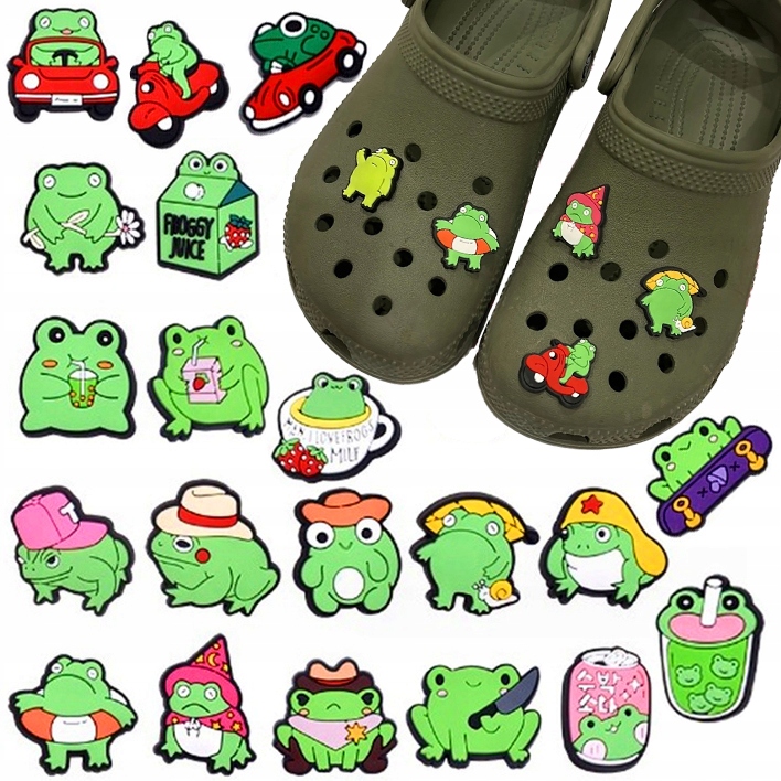 БУЛАВКА ДЛЯ ОБУВИ CROCS CROCS УКРАШЕНИЕ ЛЯГУШКА ЛЯГУШКА 20 ШТ