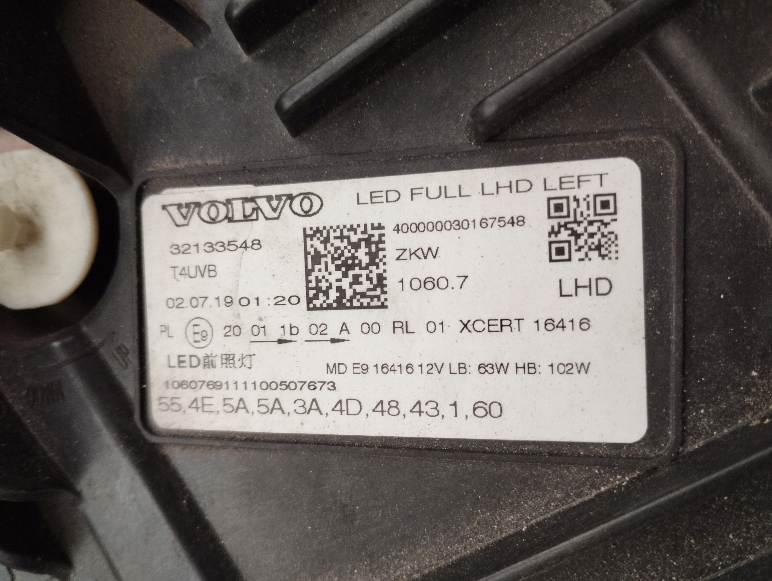 Frontscheinwerfer Volvo XC60 32133548 LED Links Scheinwerfer Headlight - Thumbnail 5
