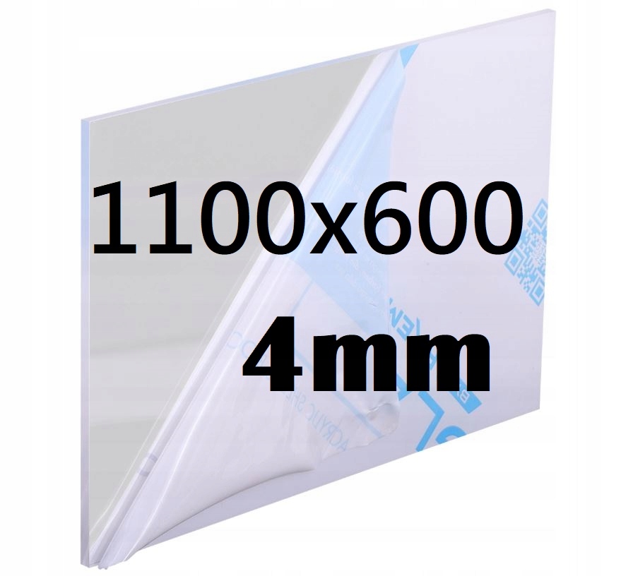 Plexi Plexi Plexi Plexa na míru 110 cm x 60 cm x 4 mm Akrylová Deska