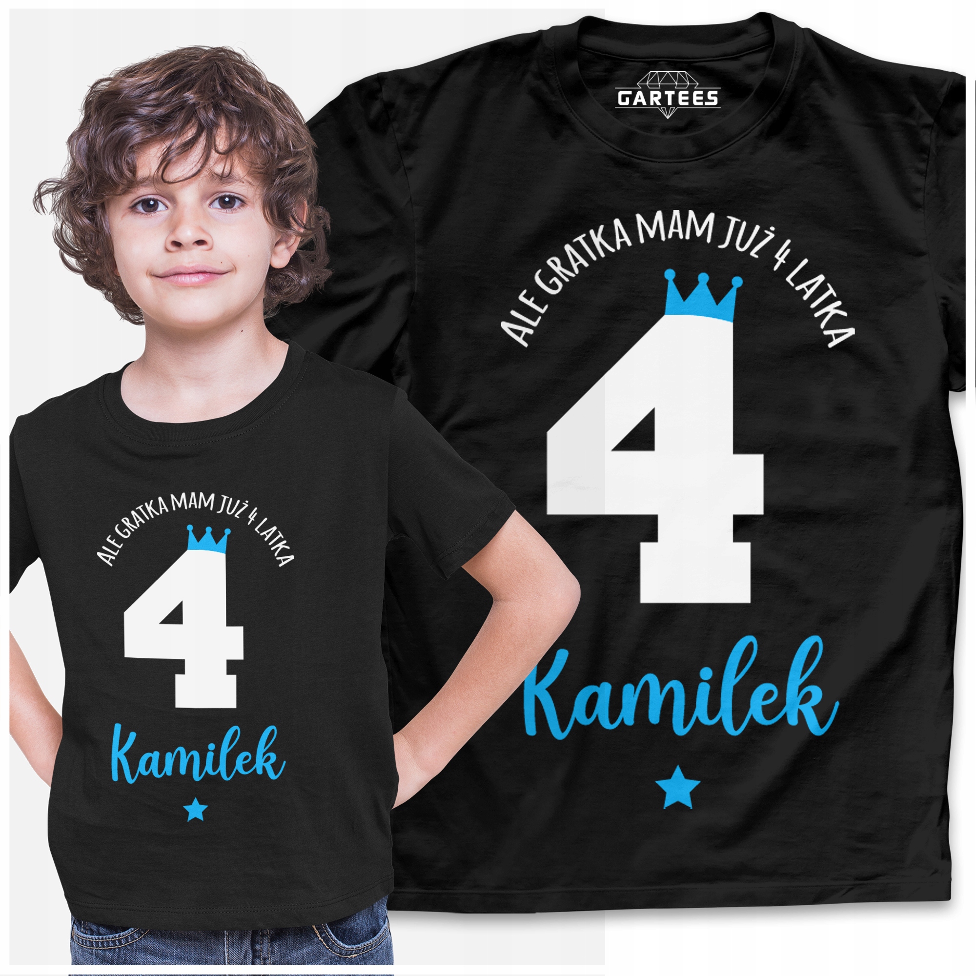 

Koszulka Dziecieca Ale Gratka Mam 4 Latka Imie