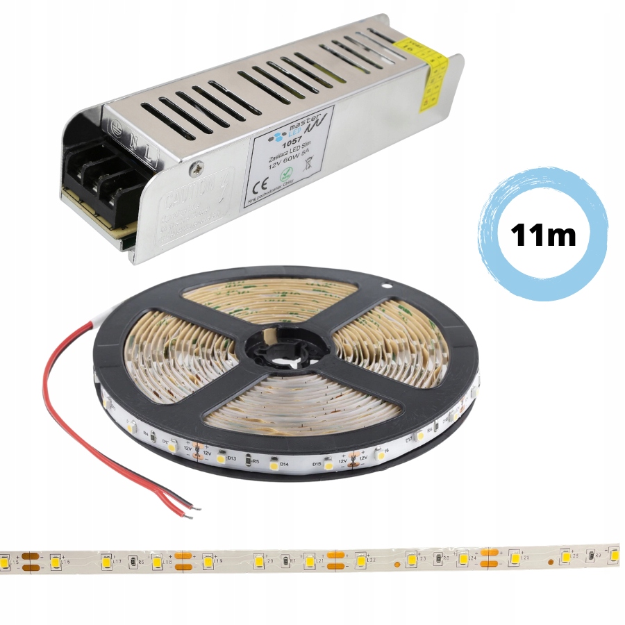 Set 11 m Led pásek Premium bílý studený 12V