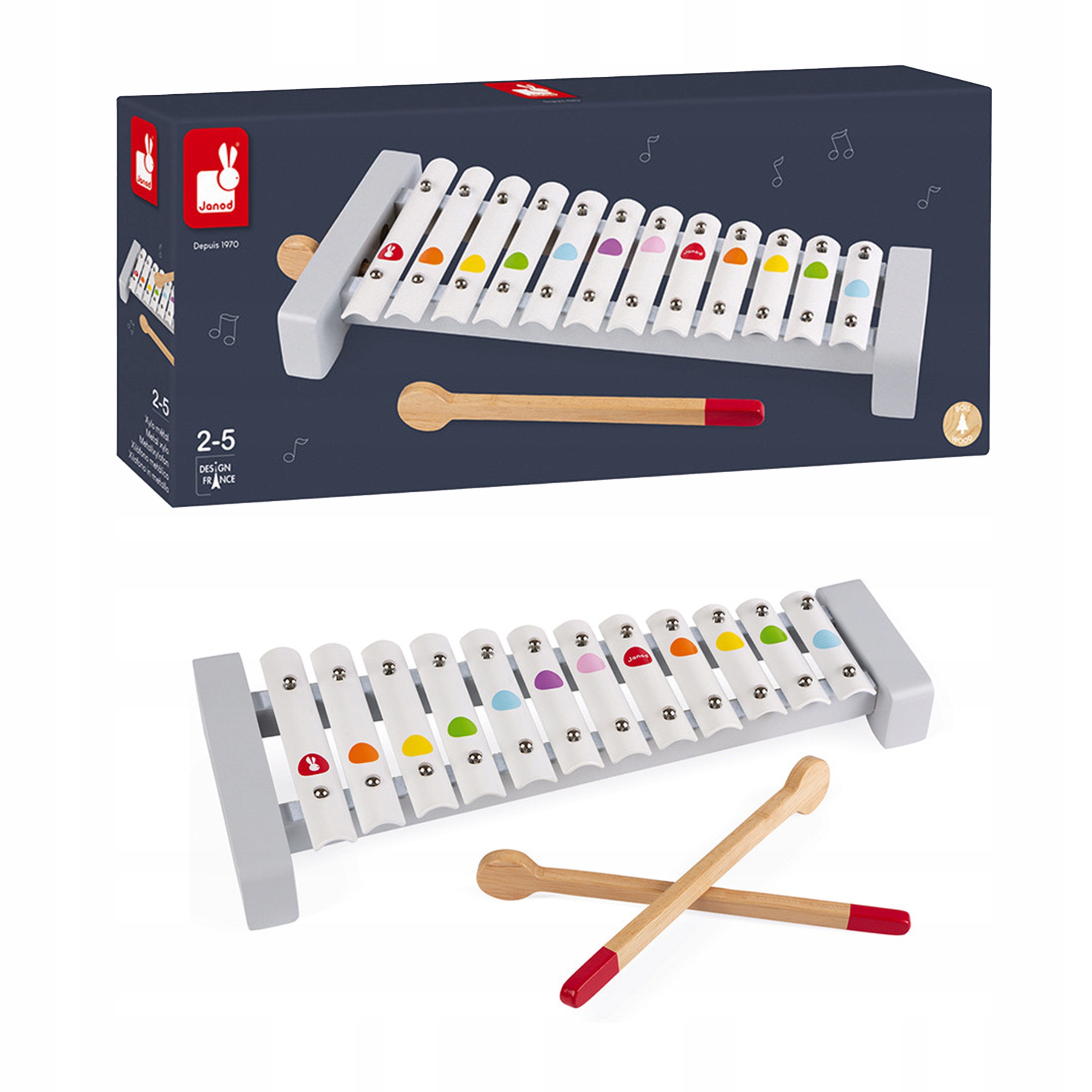 

Cymbałki Dla Dzieci Metalowe 12 Ton Janod Confetti