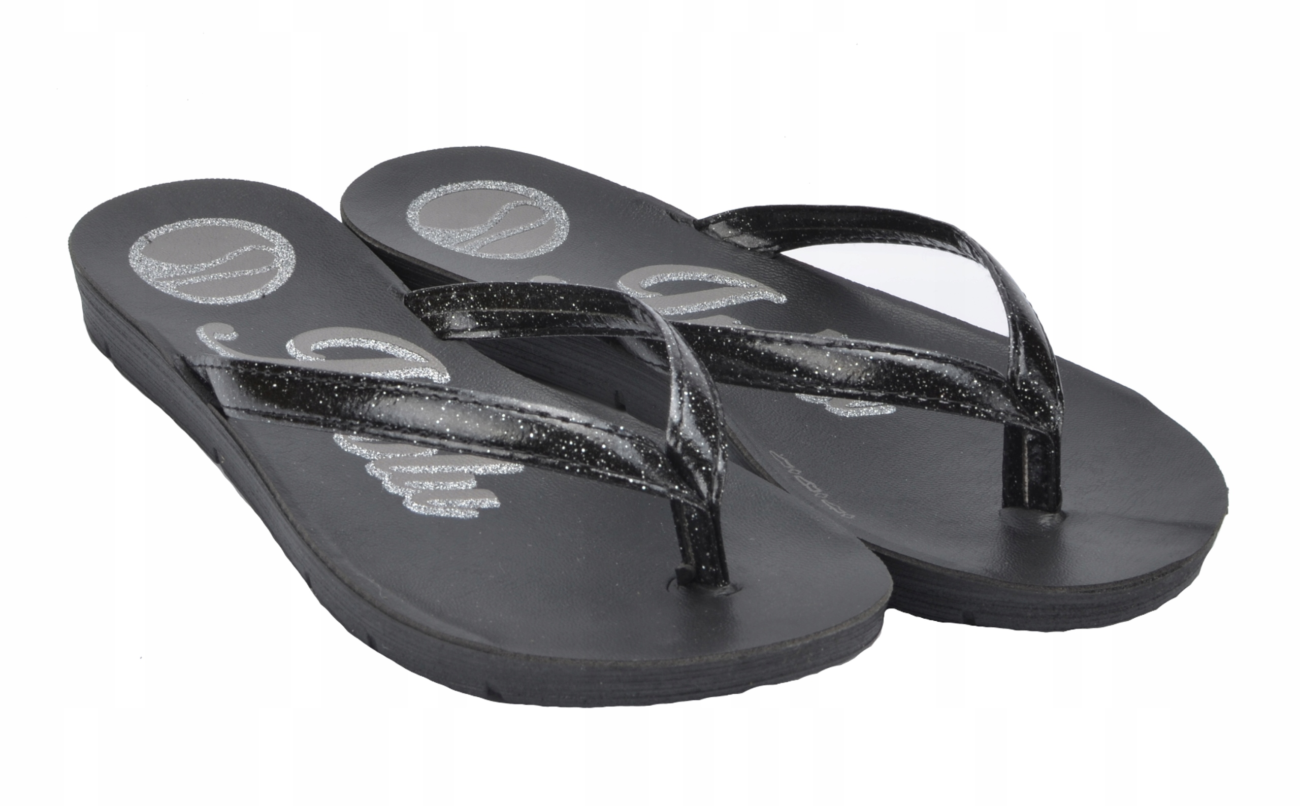 INBLU JAPONKI DAMSKIE KLAPKI CZARNE ME-40 R 37 Kolor czarny