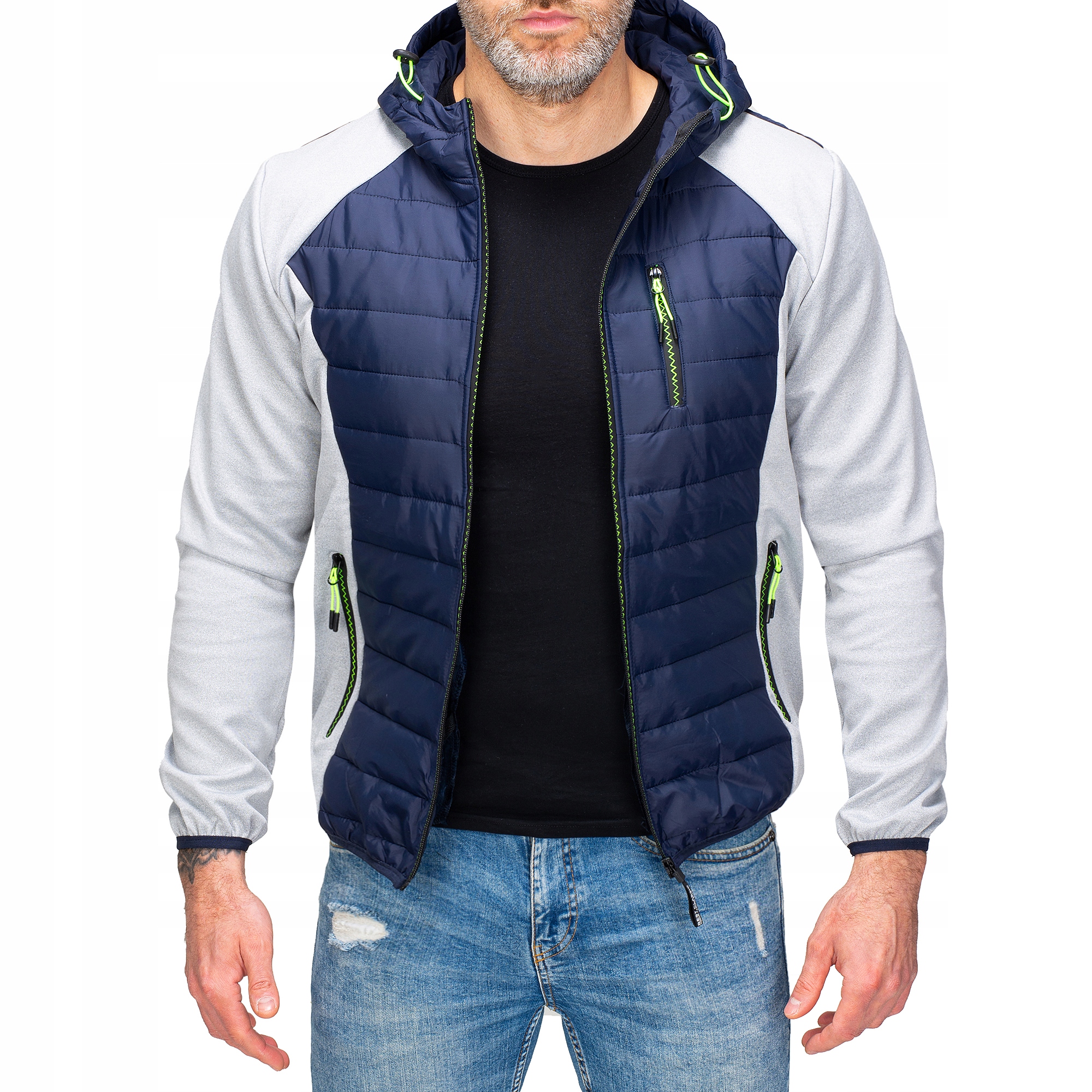 M910 roz. XL OCIEPLANA BLUZA / KURTKA Z KAPTUREM Dekolt okrągły