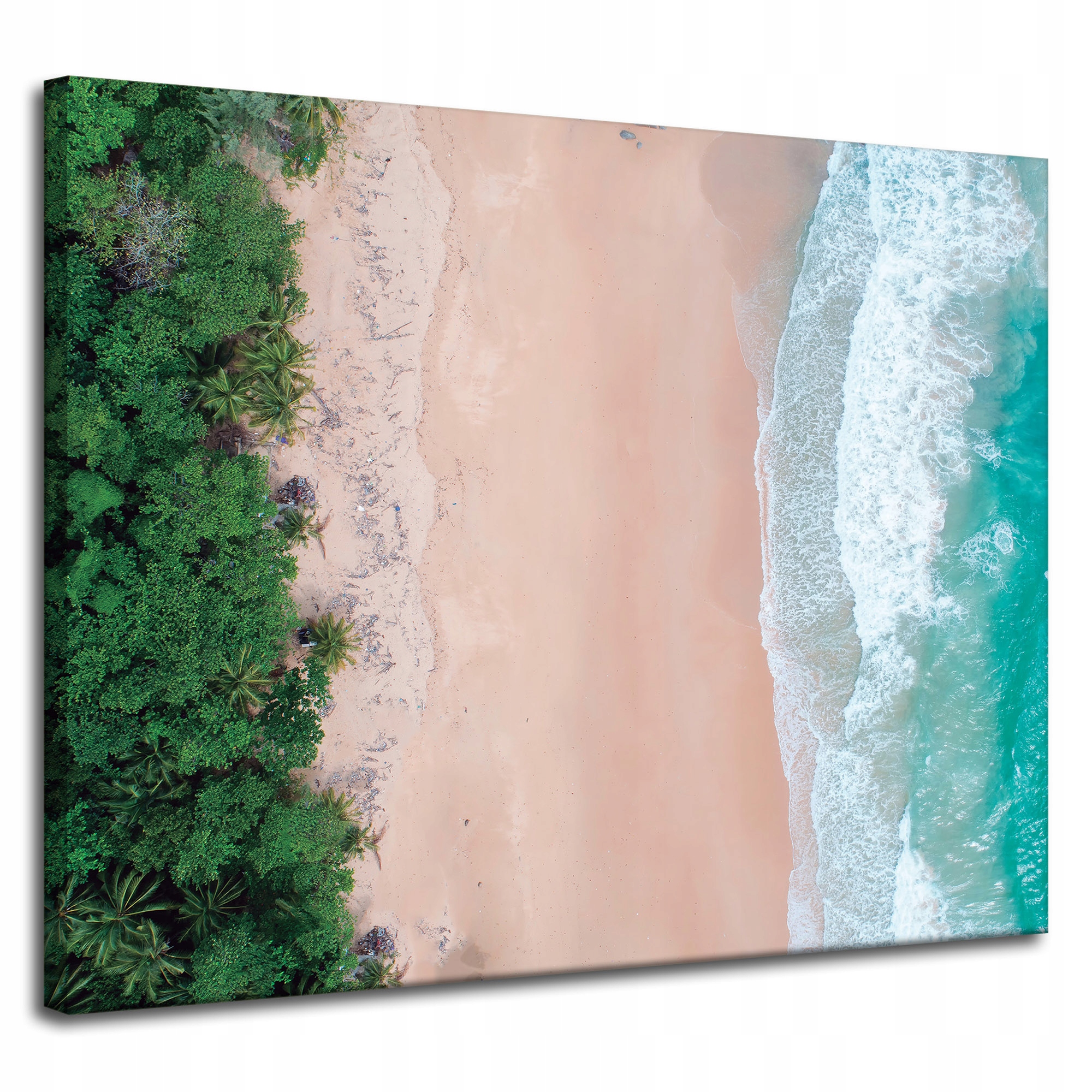 Obraz na plátně Stromy Voda Břeh Oceán Vlny 100x80 cm