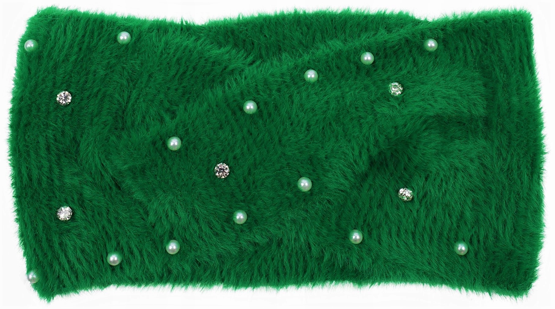 OPASKA ZE SZTUCZNEGO FUTERKA ALPAKI futerko zieleń