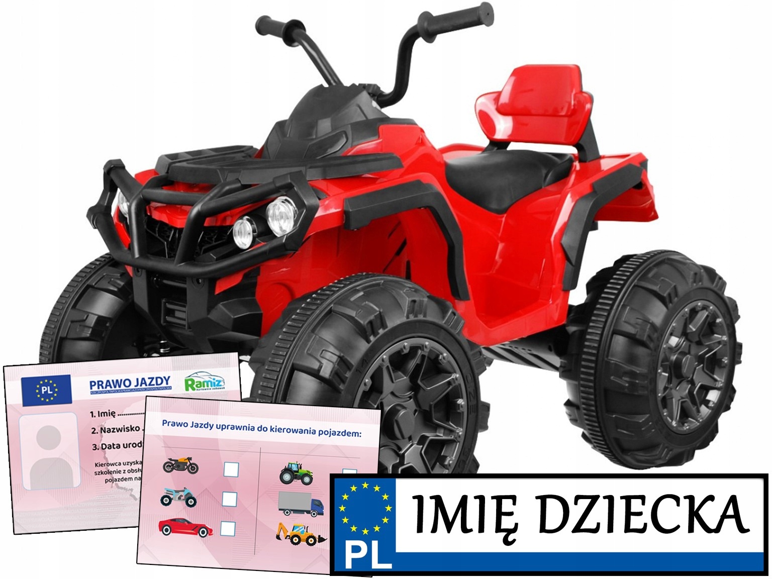dziecięcy Quad Atv Na Akumulator dla dzieci Piankowe Koła ekoskóra