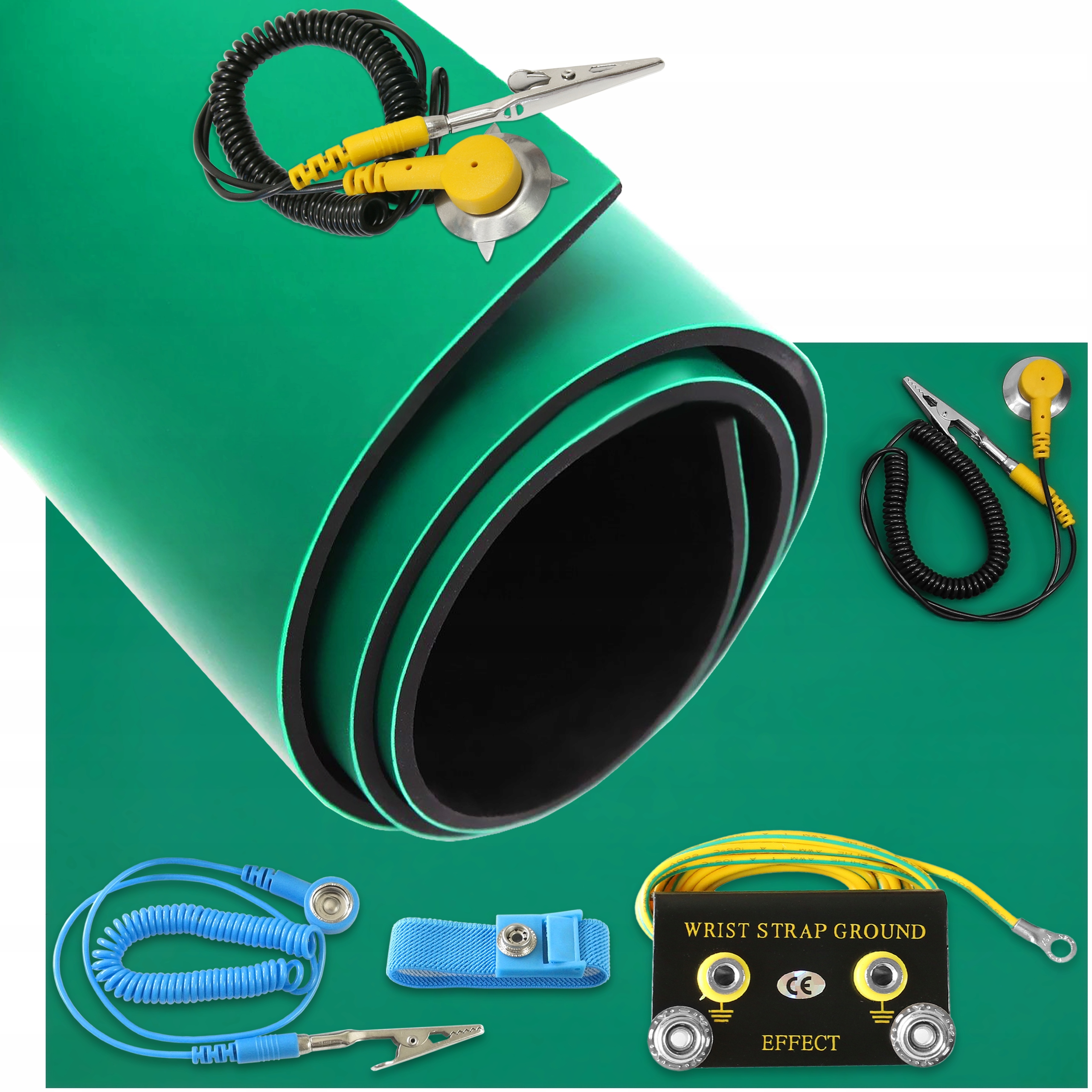 Bezzápachová Esd Servisová Podložka 800x1200 2 mm Zelená Matná Pvc Čelenka
