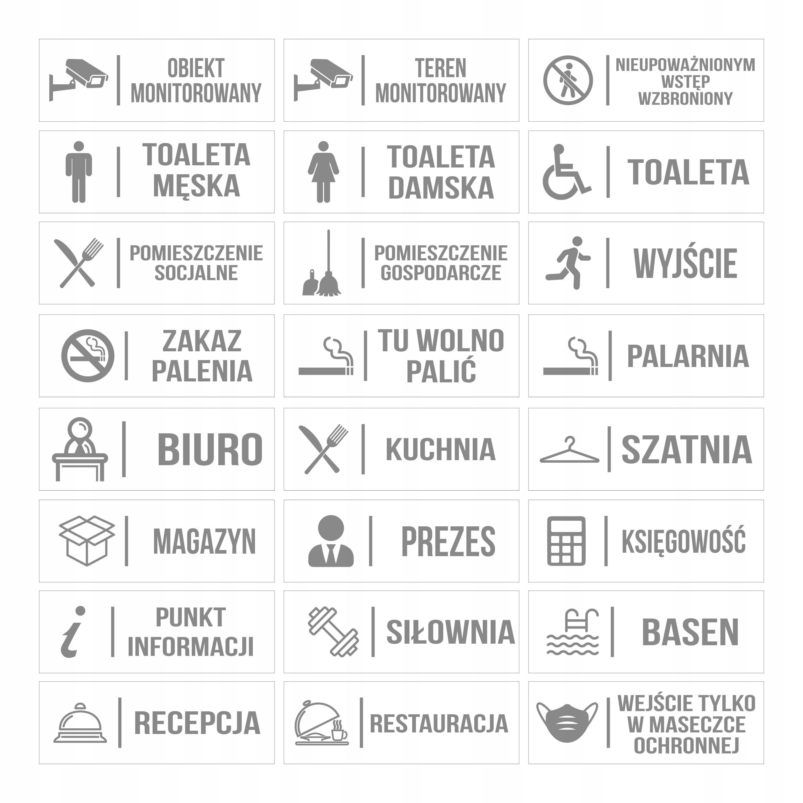 Tabliczka Obiekt Monitorowany 20x7 PCV 3mm UV Marka Multeo