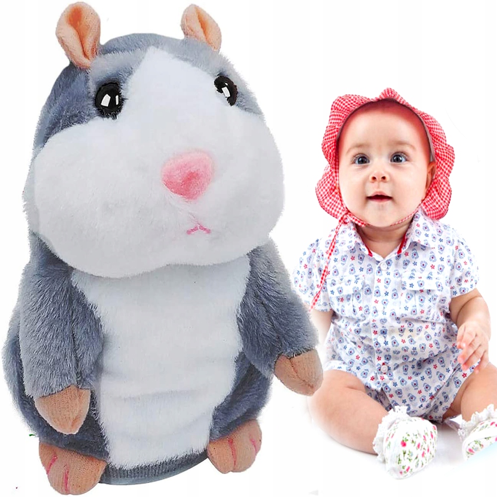 Gadający CHOMIK Dla dzieci pluszak Maskotka ZABAWKA POWTARZAJĄCA Gaduła Bohater brak