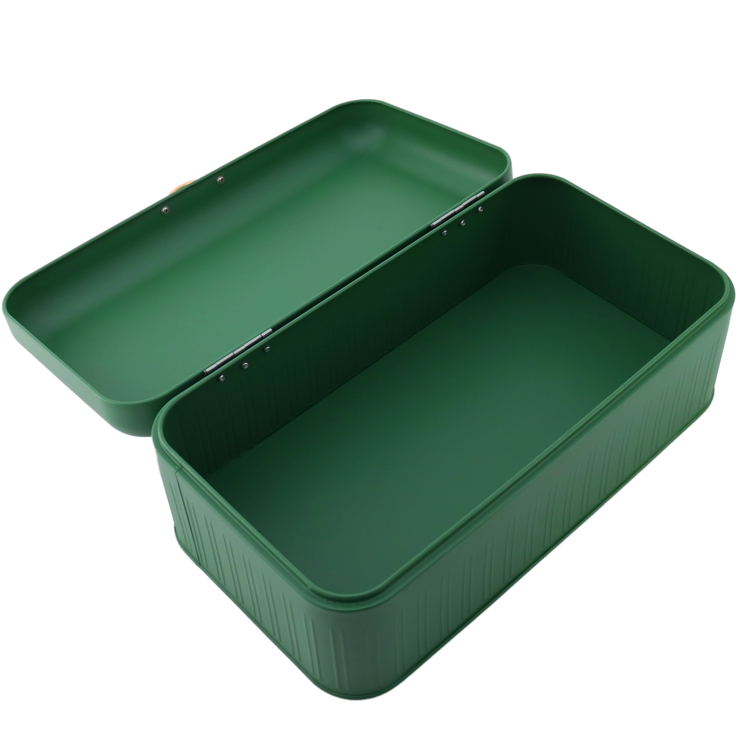 DUŻY CHLEBAK METALOWY POJEMNIK NA PIECZYWO Z UCHWYTEM ZIELONY Materiał stal