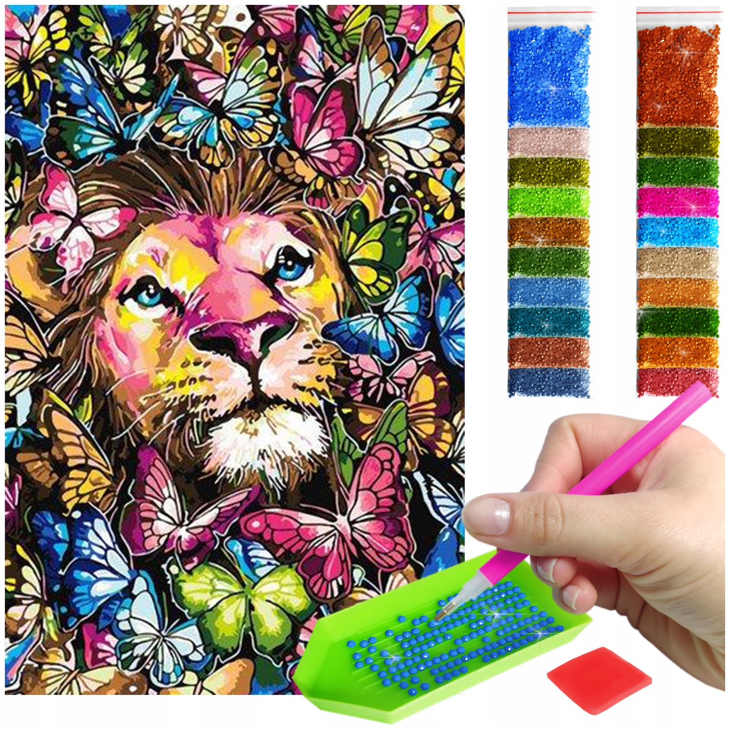 Haft Diamentový Velký 60x40cm Diamond Painting Mozaika Diamentové Příslušenství