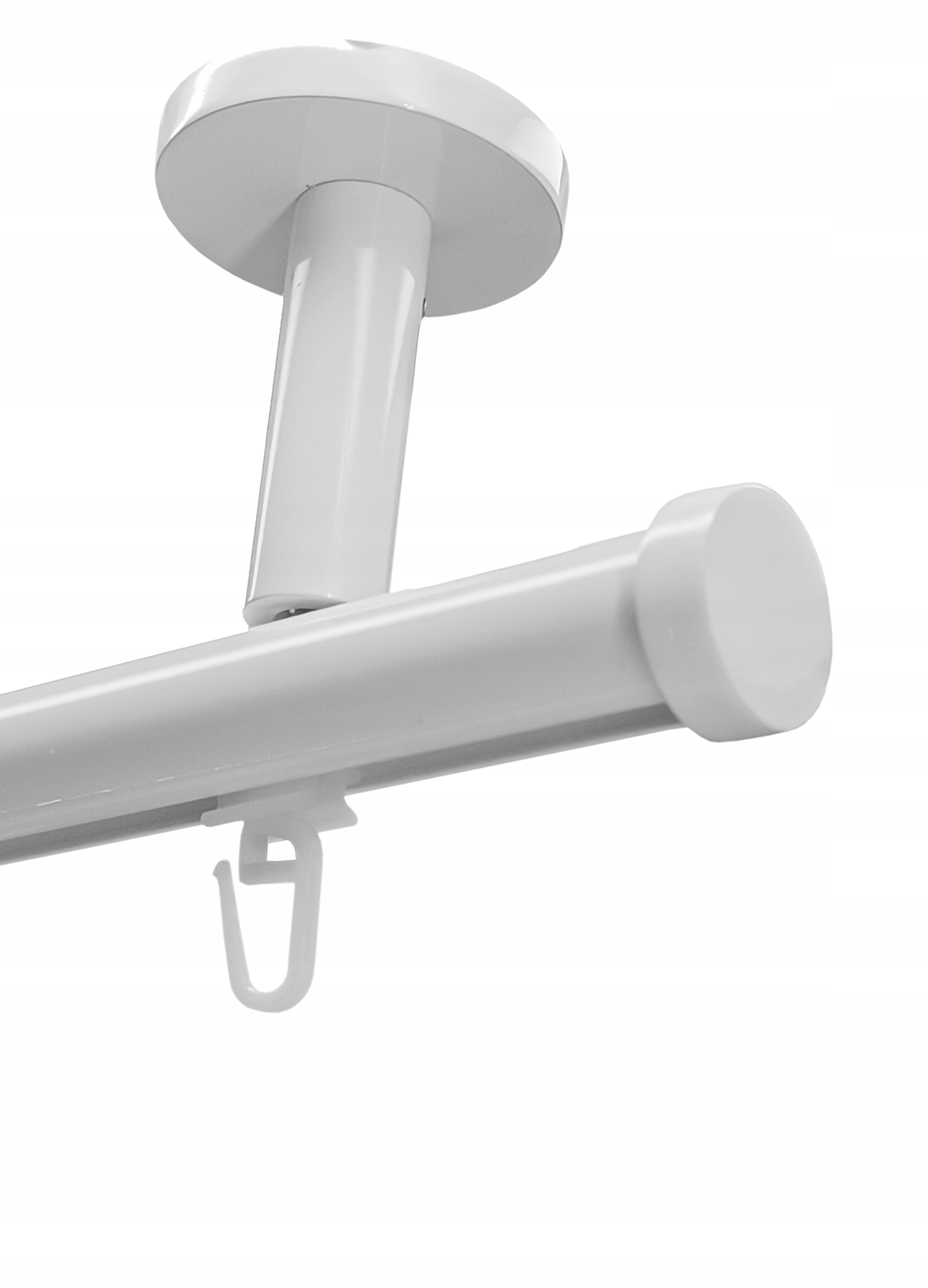 Garnýž stropní Aluminiový 20mm Bílý 300cm špendlík