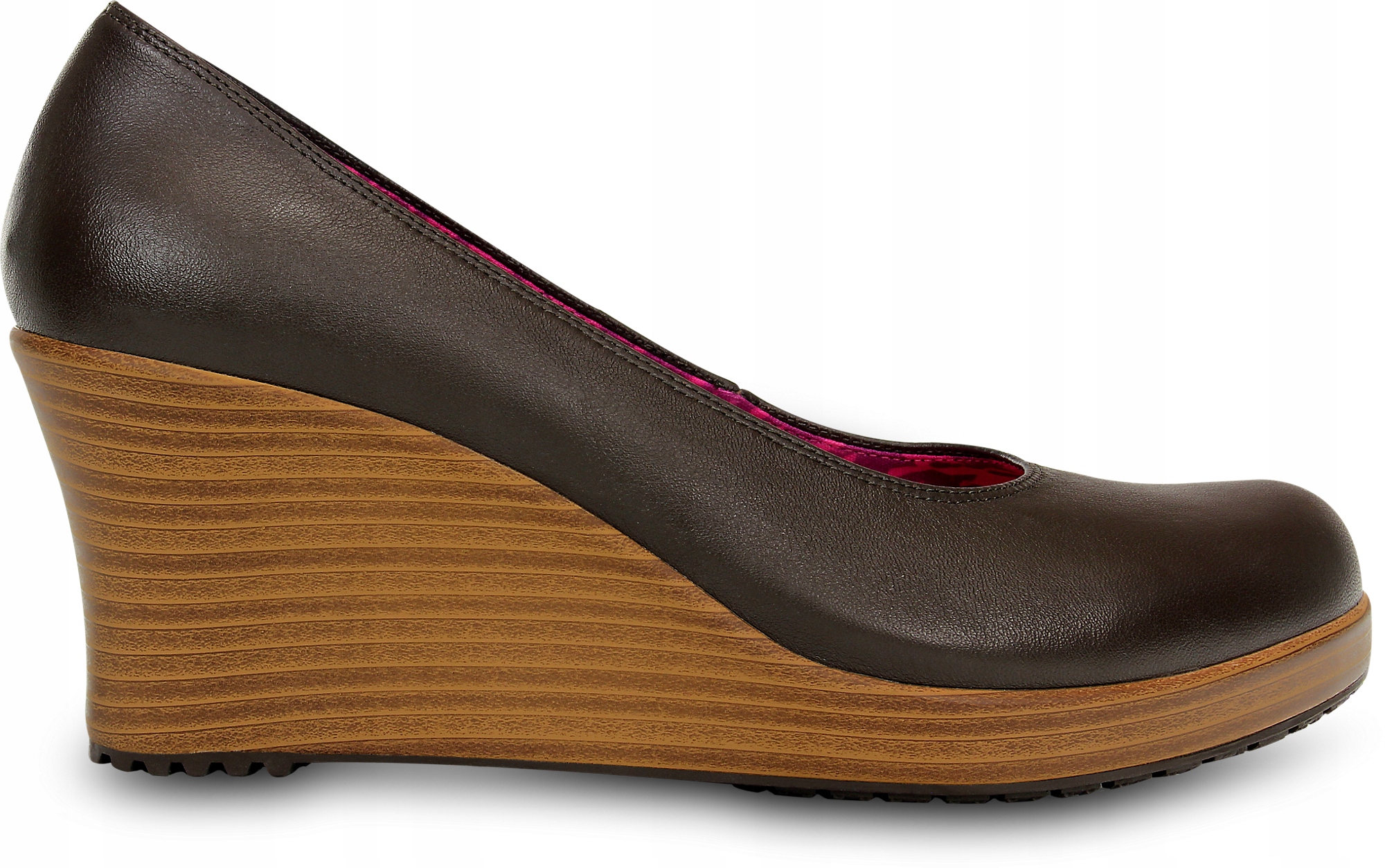 Baleríny Crocs A-Leigh Closed Toe Wedge 36,5 W6 Espresso/Walnut