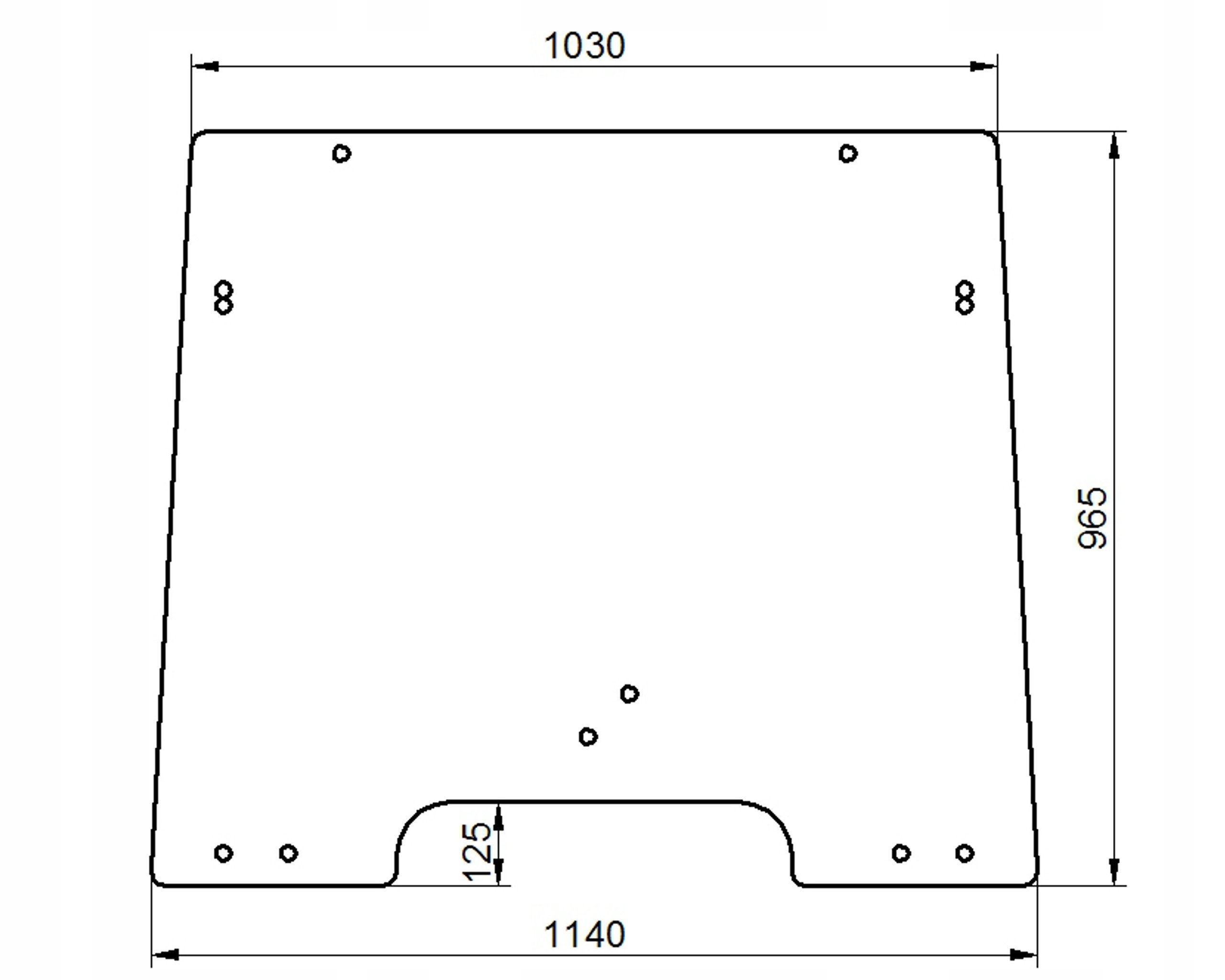 čelní sklo pro traktor John Deere přední R264822