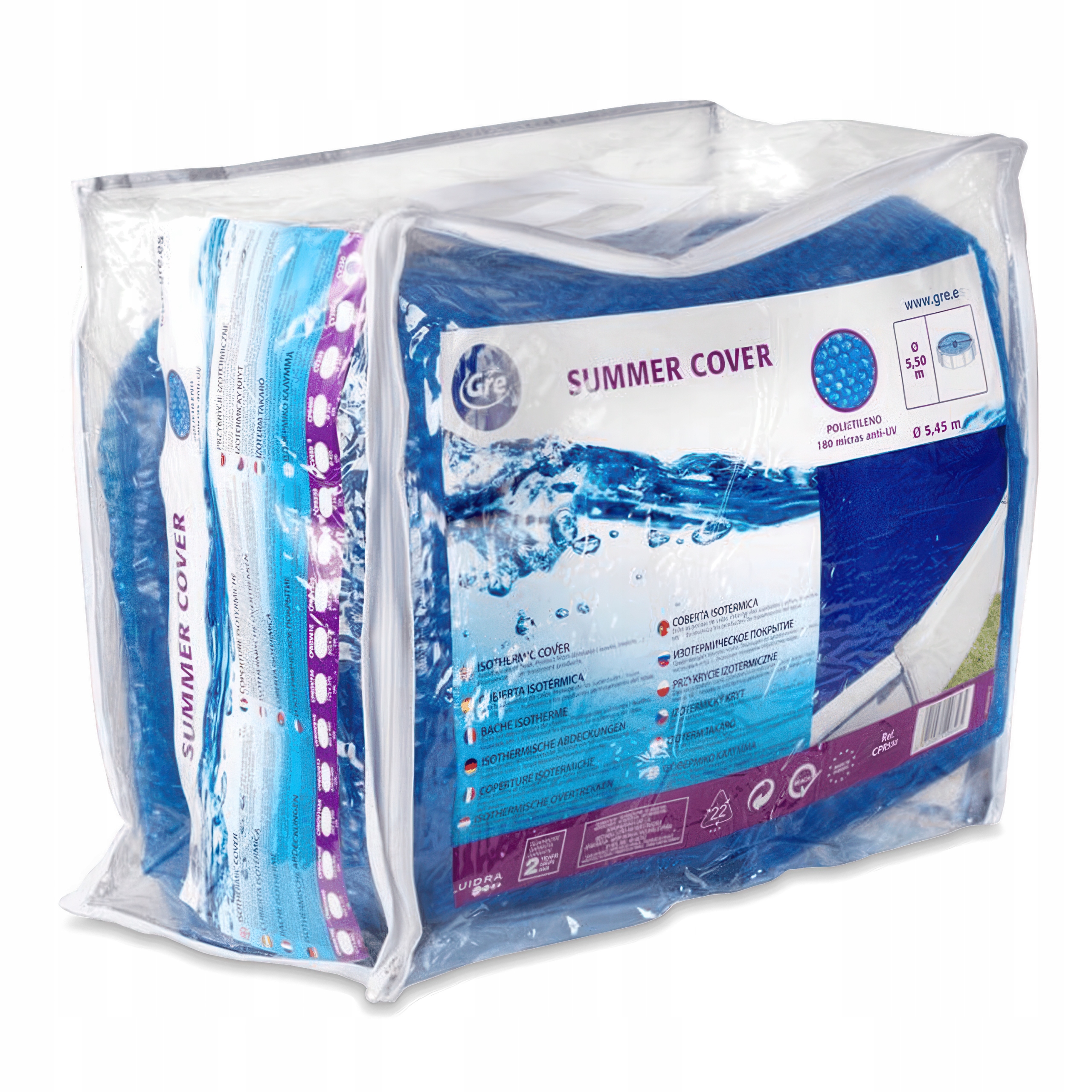 Ochranná izotermická vykurovacia krytka pre záhradný bazén 730 x 375 cm Gre