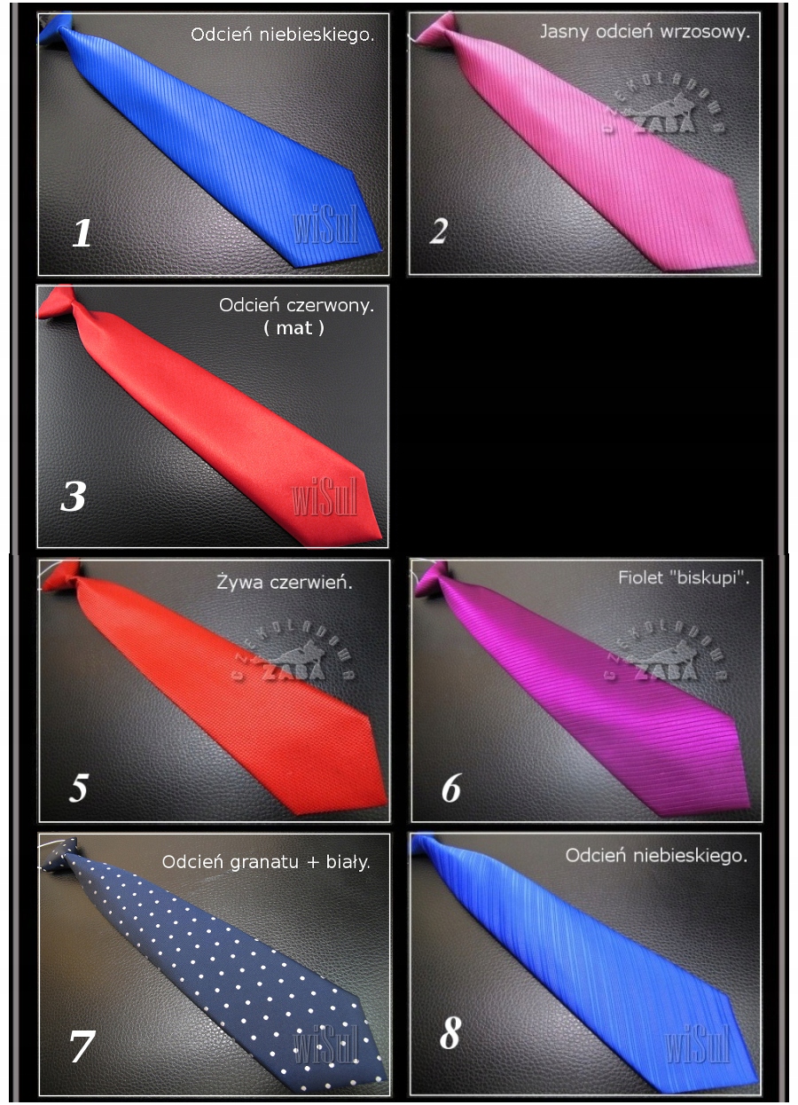 KRAWAT dziecięcy chłopięcy 6-10 lat WZORY Marka Inna marka