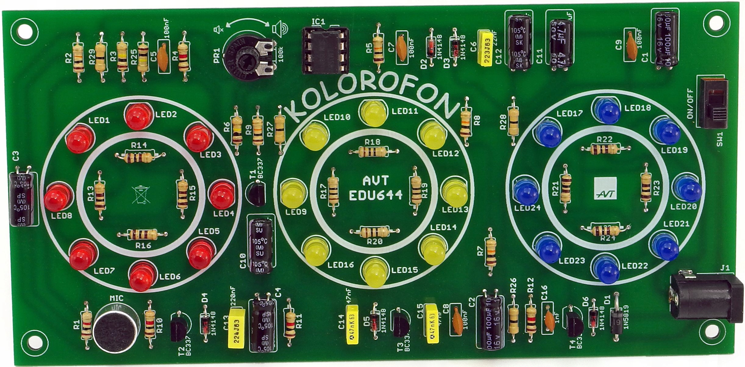 

Kolorofon Led, zestaw Diy do nauki lutowania