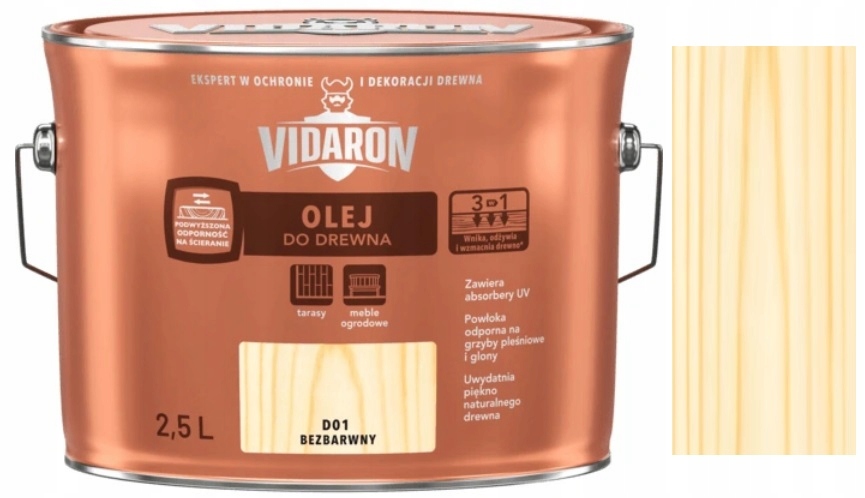 

Vidaron Olej Do Drewna Bezbarwny D01 2.5L