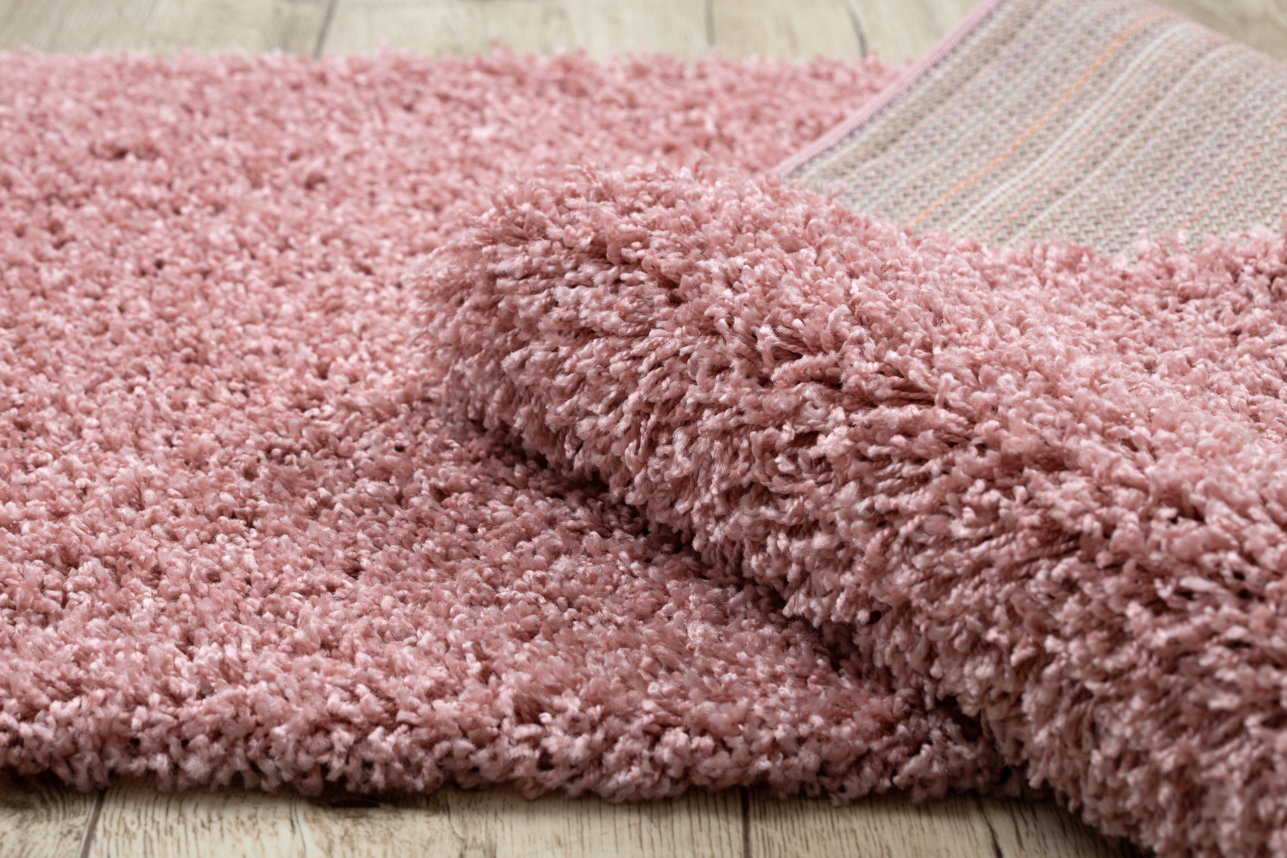 CHODNIK SOFFI shaggy 80x300 cm gruby róż #AF101 Wzór jednobarwny