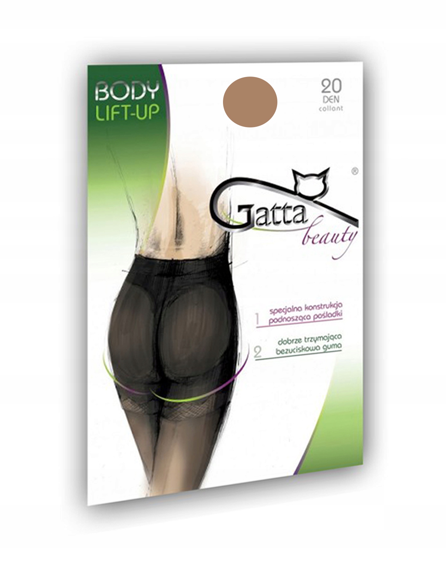 

Rajstopy Gatta Body Lift-Up, push up, beige, 2-S