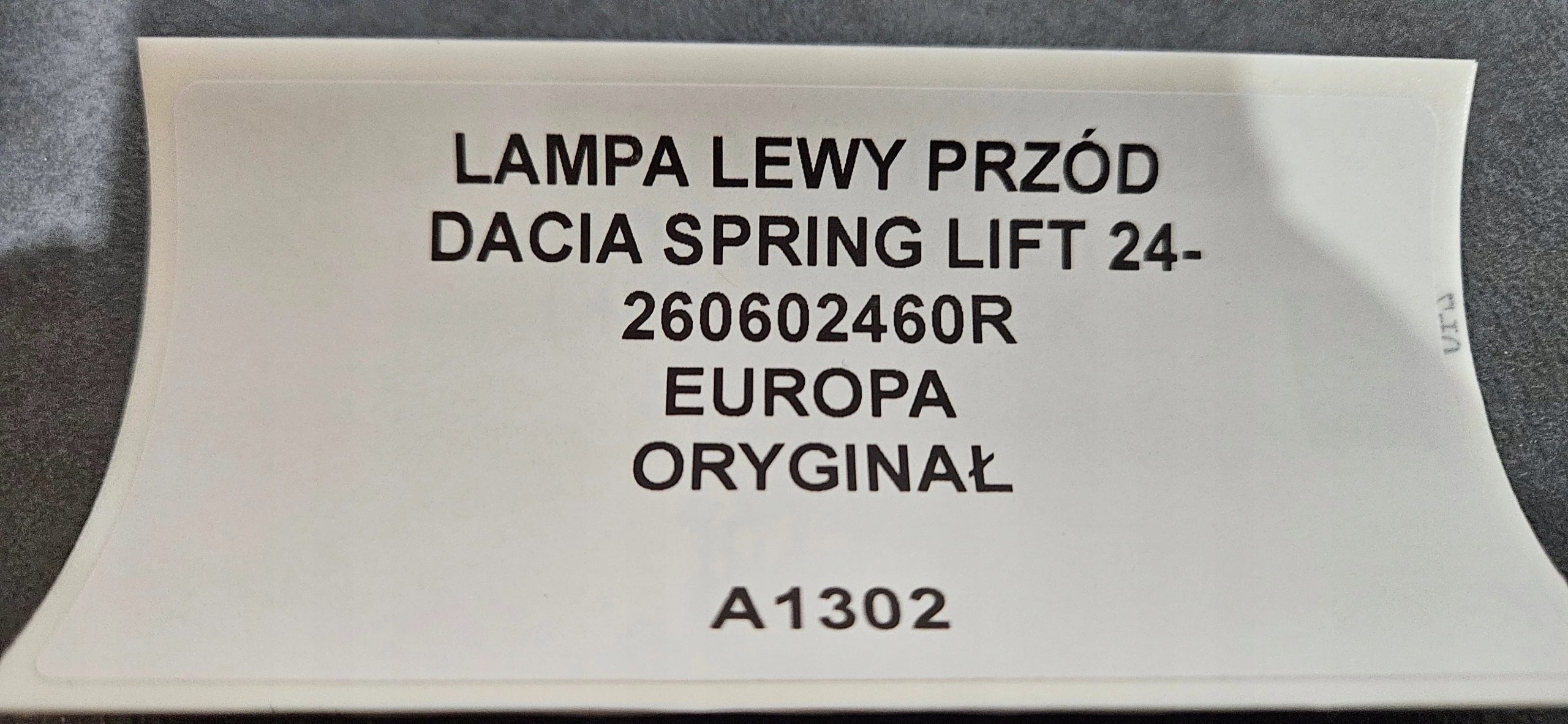 light left front DACIA SPRING LIFT 24- original 260602460R