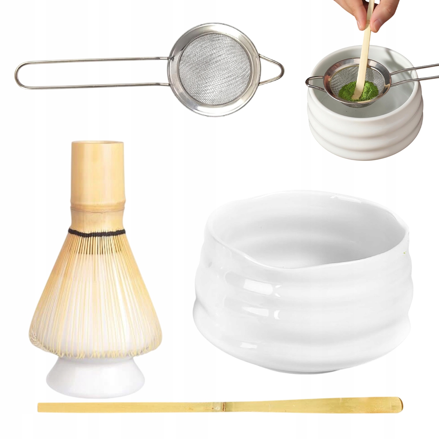 Trzepaczka Do Matchy, Bambusowa Miotła Do Herbaty Matcha, Tradycyjny Zestaw