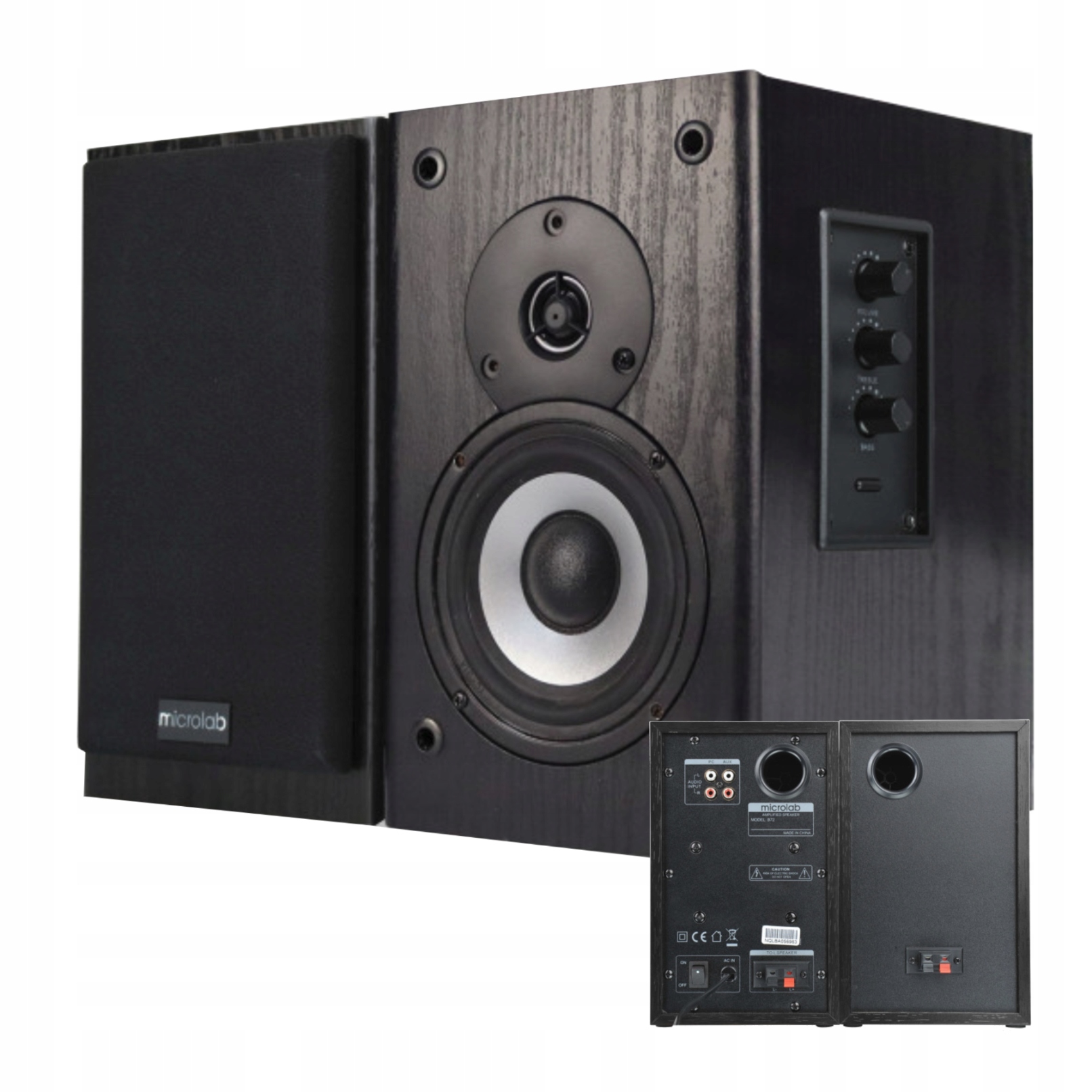 Głośniki Komputerowe Biurkowe Zestaw 2.0 24W Rca Microlab B72