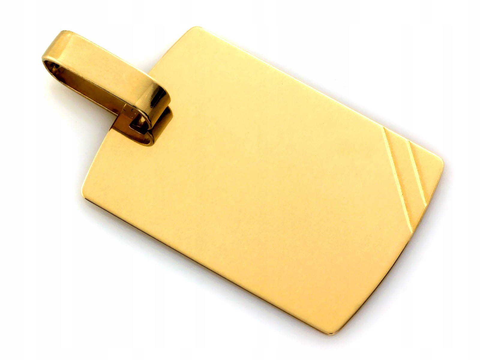 Zlatý přívěsek 585 14k, obdélník, 1,77g, k gravírování , jako dárek