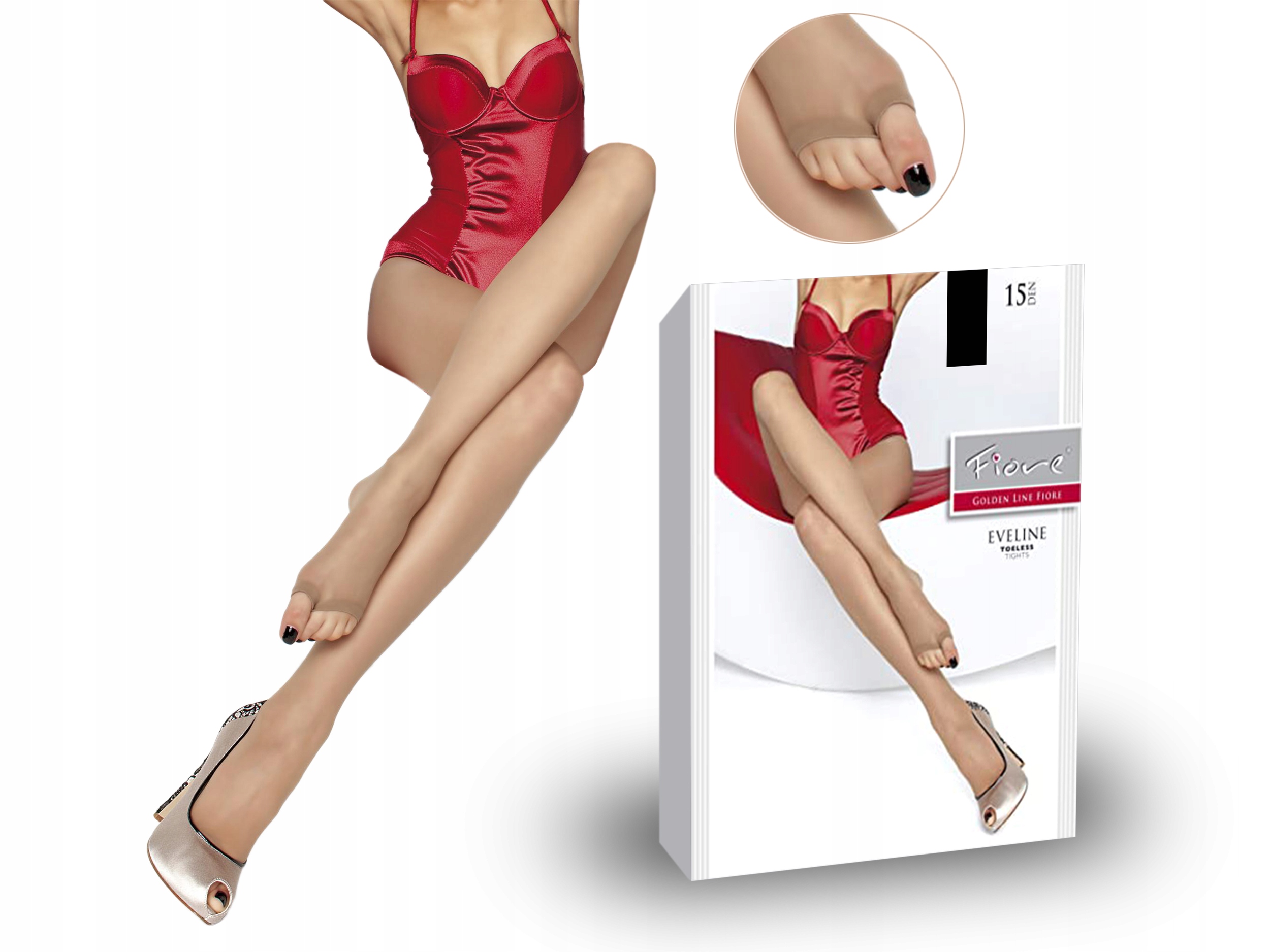 

Rajstopy bez palców Fiore Eveline 15den czarny 4-L