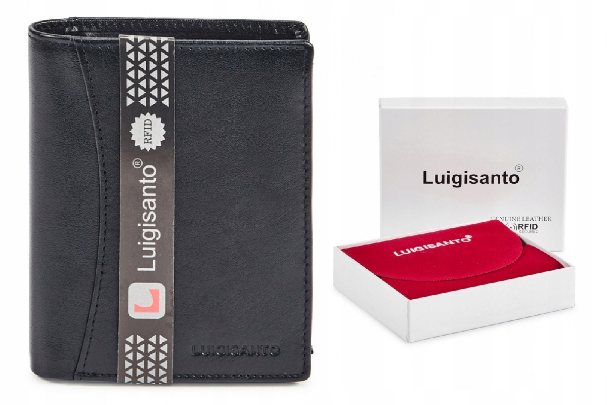 

Luigisanto Męski Skórzany Portfel Rfid Czarny