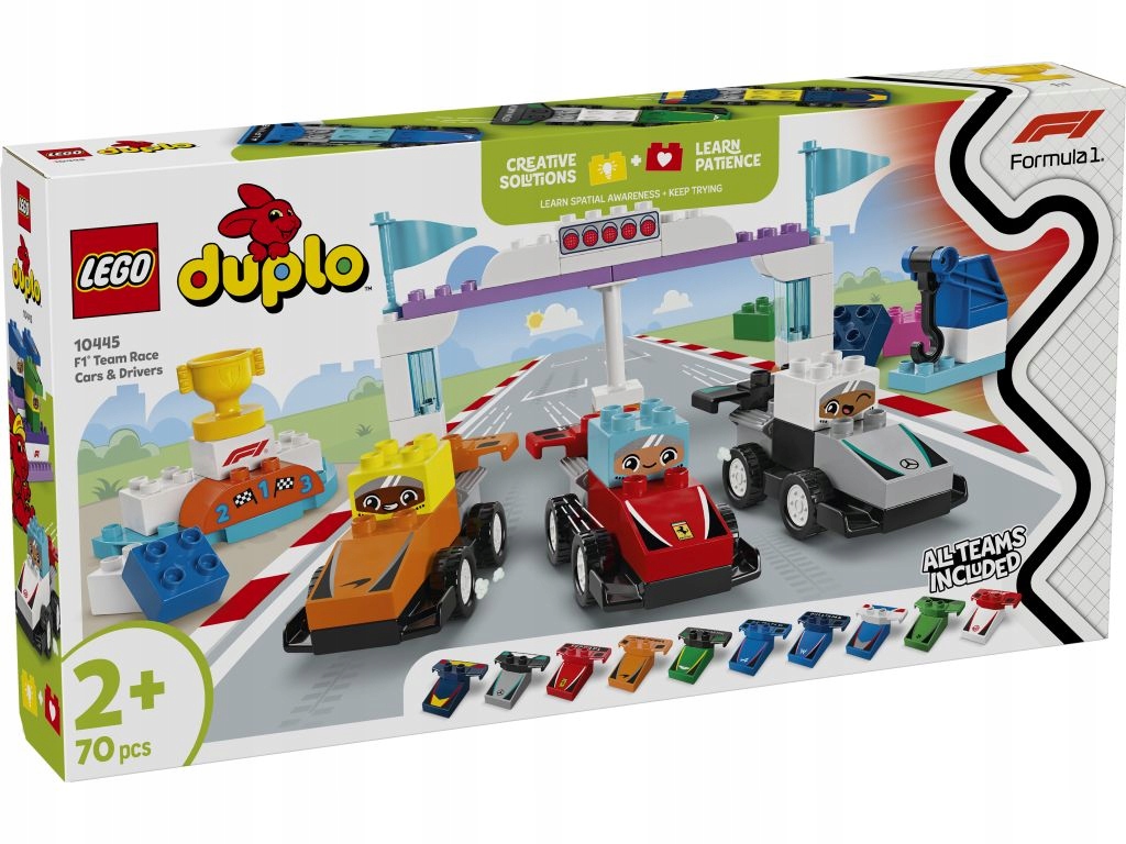 Lego 10445 Duplo Bolidy a řidiči F1