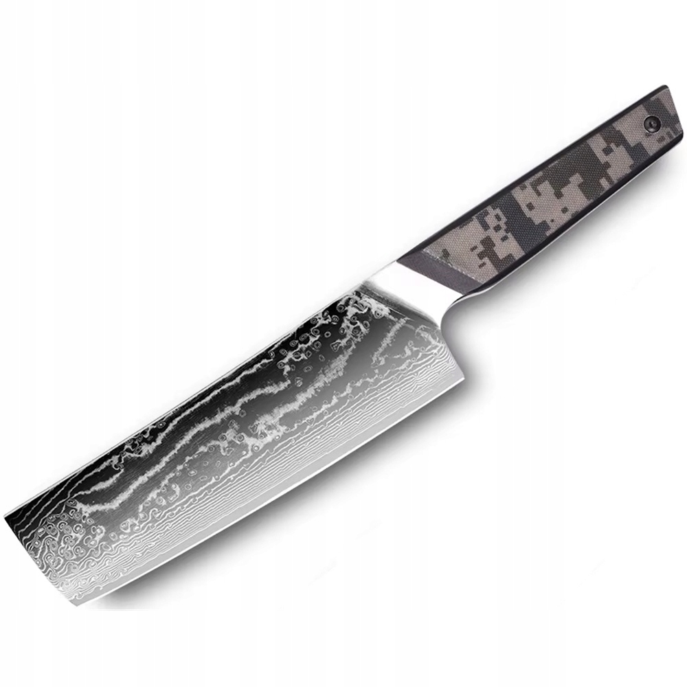 Damaškový kuchynský nôž Takeno Nakiri/Čierna/Sivá KP-37576