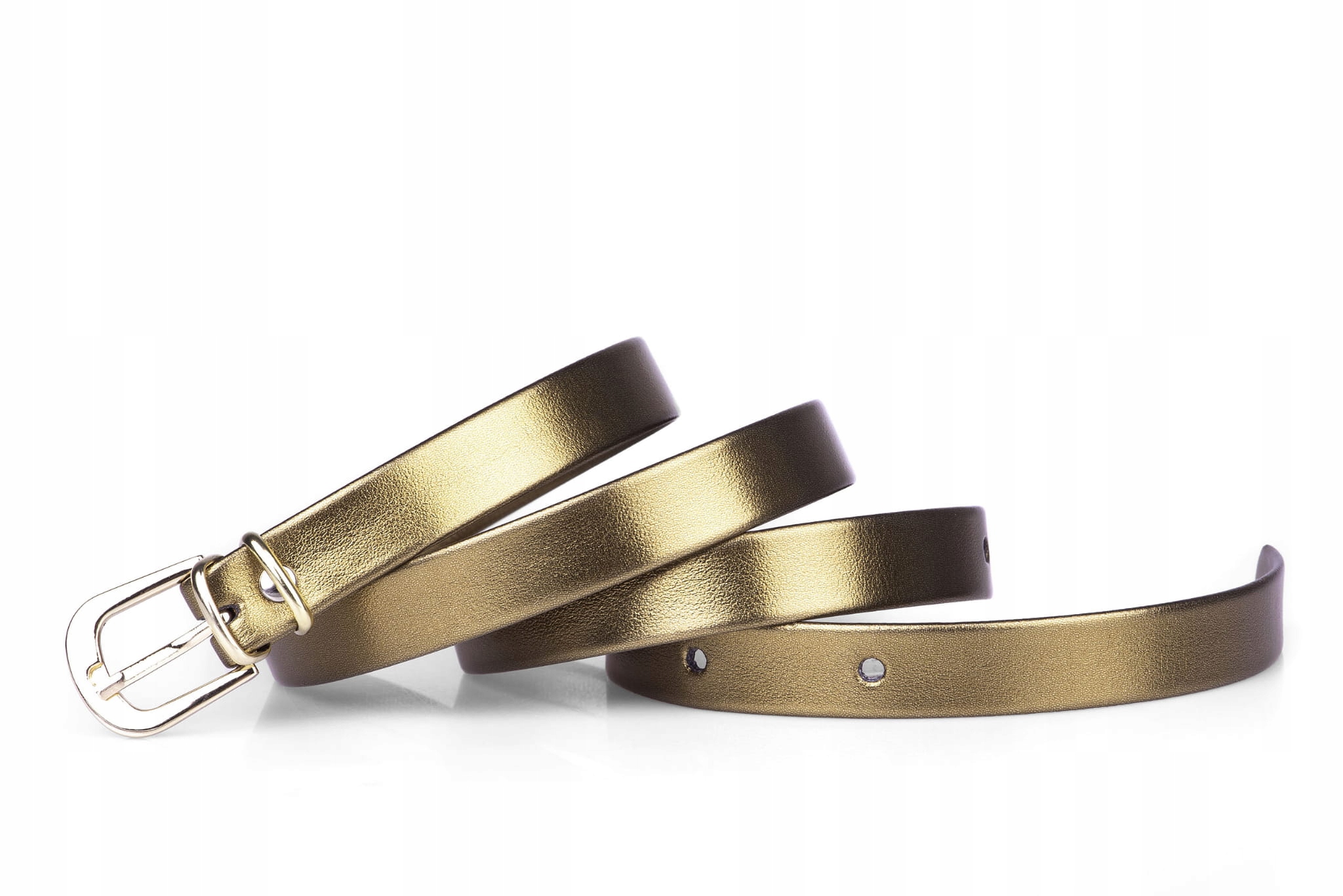 

Pasek damski klasyczny stare złoto mat 1,5 cm