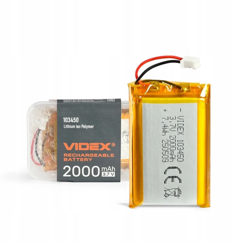 Akumulator Li-pol 2000mAh do latarek czołowych Videx