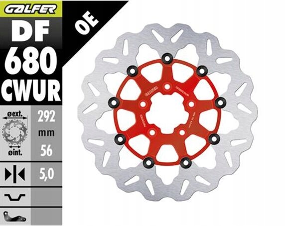 Brzdový Kotúč Galfer Wave 292 MM Harley Flhr 1584 Flhrci 1450 Flhtc 1690