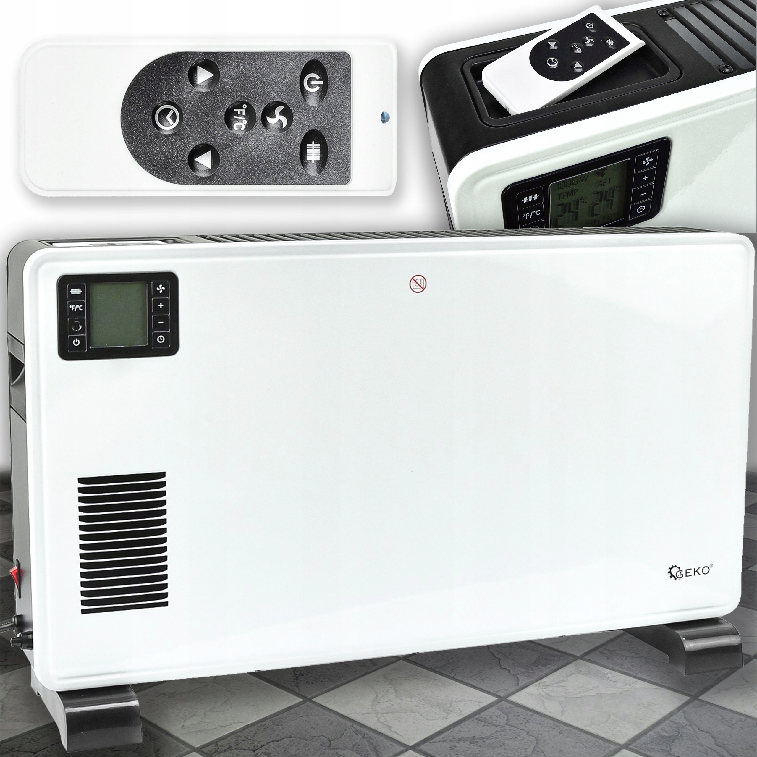 GRZEJNIK KONWEKTOROWY LCD Z PILOTEM TERMOSTAT