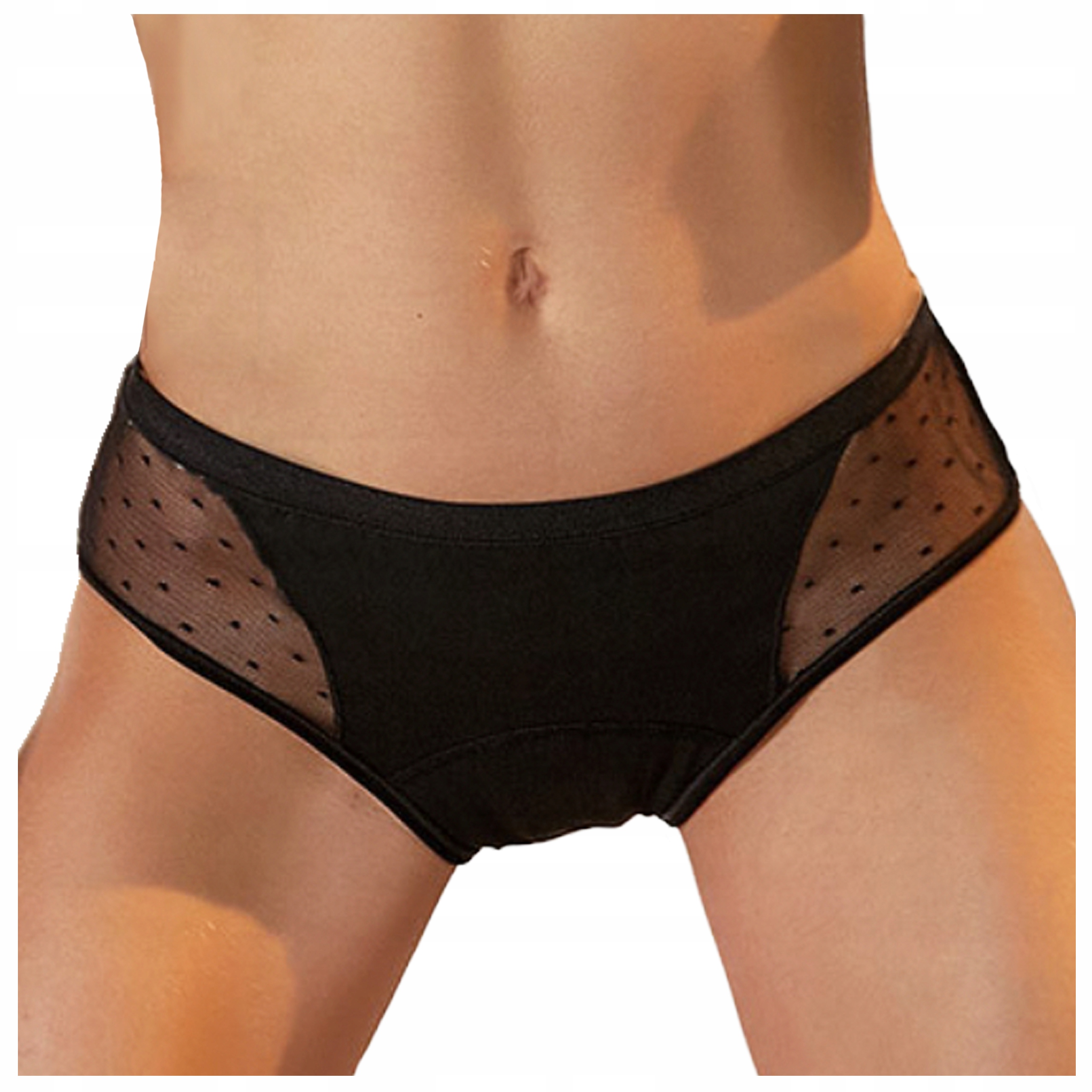 

Majtki menstruacyjne nieprzeciekające Czarne