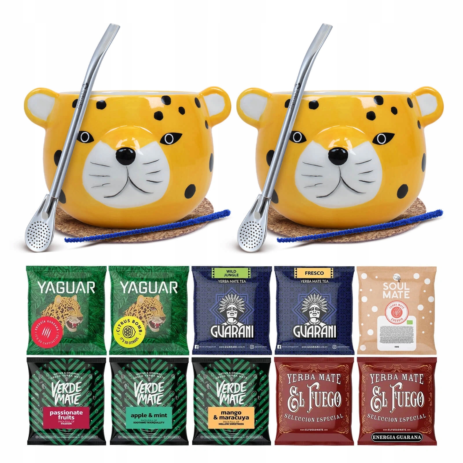 Zestaw dla Dwojga Yerba Mate Tykwa Bombilla 10x50g